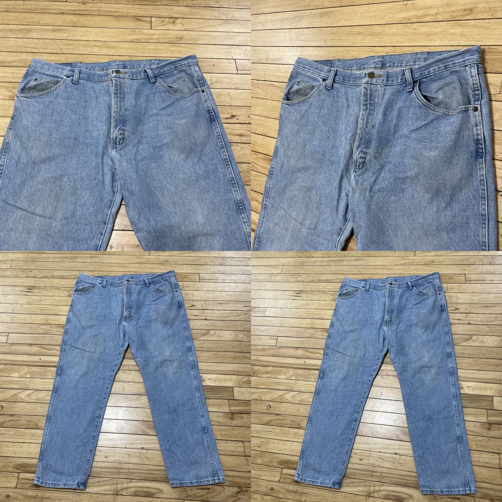 Wrangler Wrangler Jeans Men 40x30 Workwear Light Blue Wash Denim Western Classic Straight Jeans Championship? Size US 40 / EU 56 - 10 Thumbnail