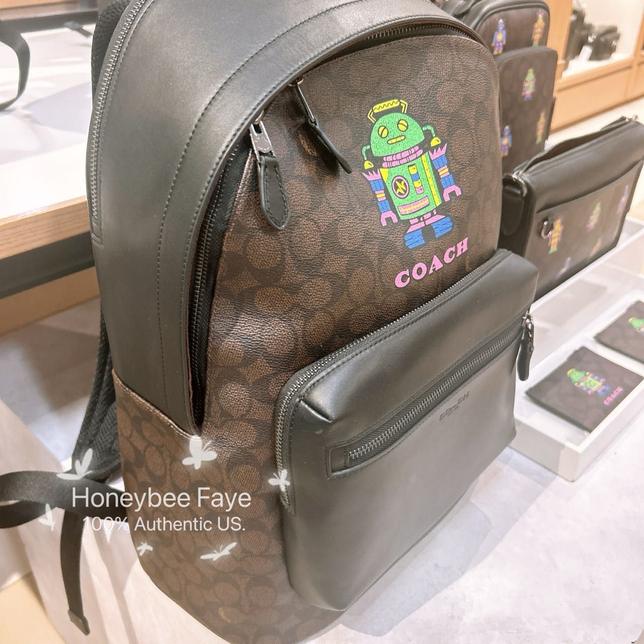 Coach Cosmic Coach West Backpack With Robot Print CW326 Size ONE SIZE - 3 Thumbnail