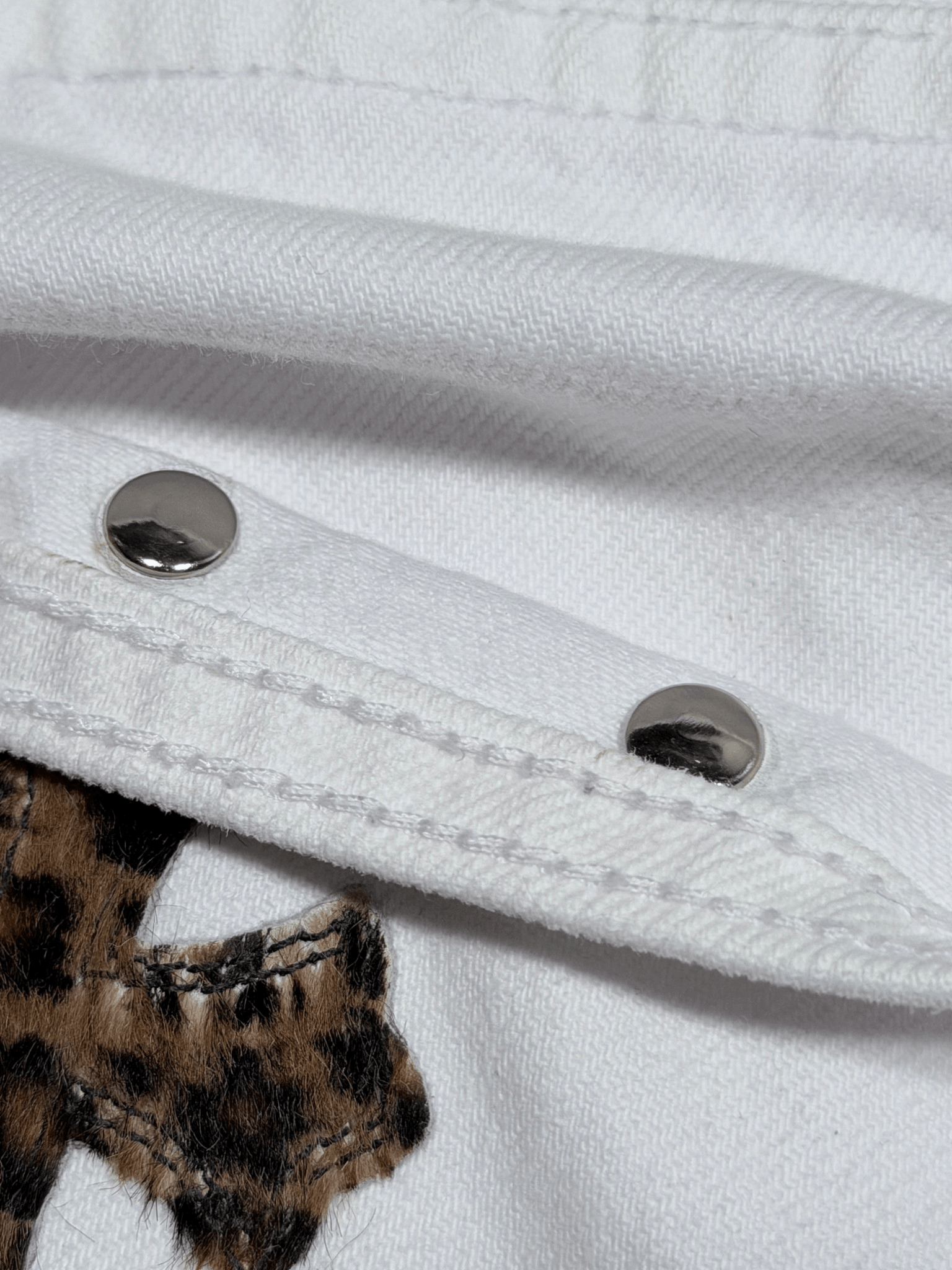 Chrome Hearts Cheetah Cross Patch Levi's Vintage White Jeans Size US 34 / EU 50 - 15 Thumbnail