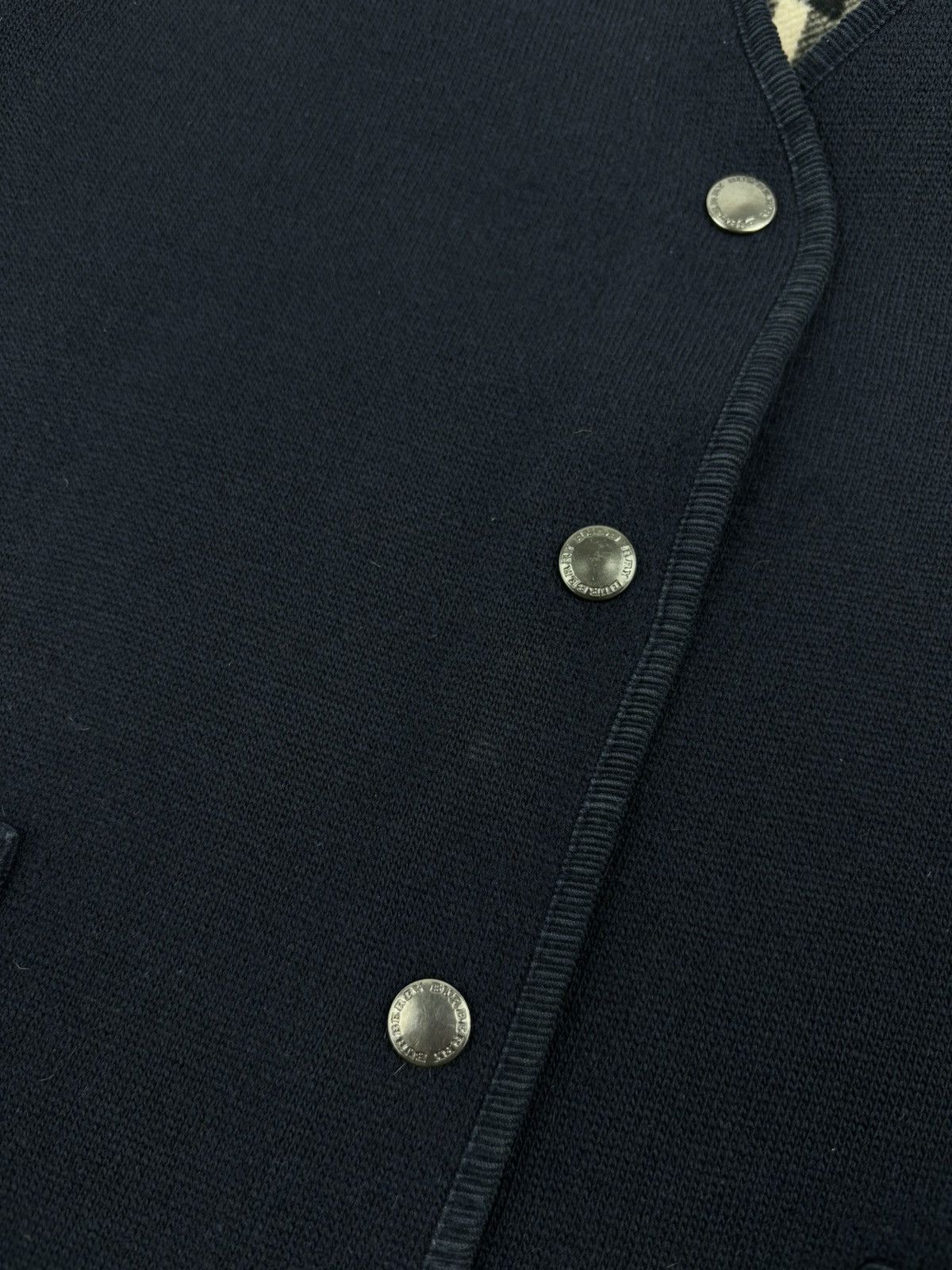 Burberry × Burberry Prorsum VTG 90s BURBERRY London "New Towey" Wool Nova Check Navy Vest Gilet Waistcoat 44 Size M / US 6-8 / IT 42-44 - 21 Thumbnail