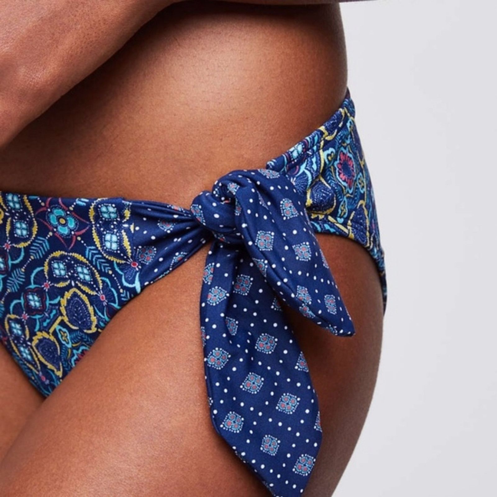 Loft LOFT Blue Beach Side Tie Hipster Bikini Bottom Size US 28 / EU 44 - 2 Thumbnail