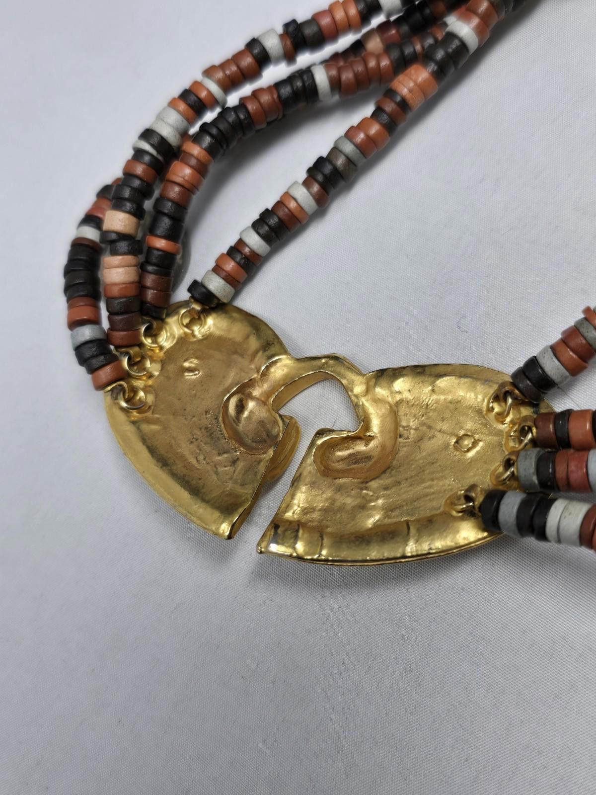 The Unbranded Brand Vintage Tairona Style Beaded Necklace Brass Amulet Ethnic Size ONE SIZE - 6 Thumbnail