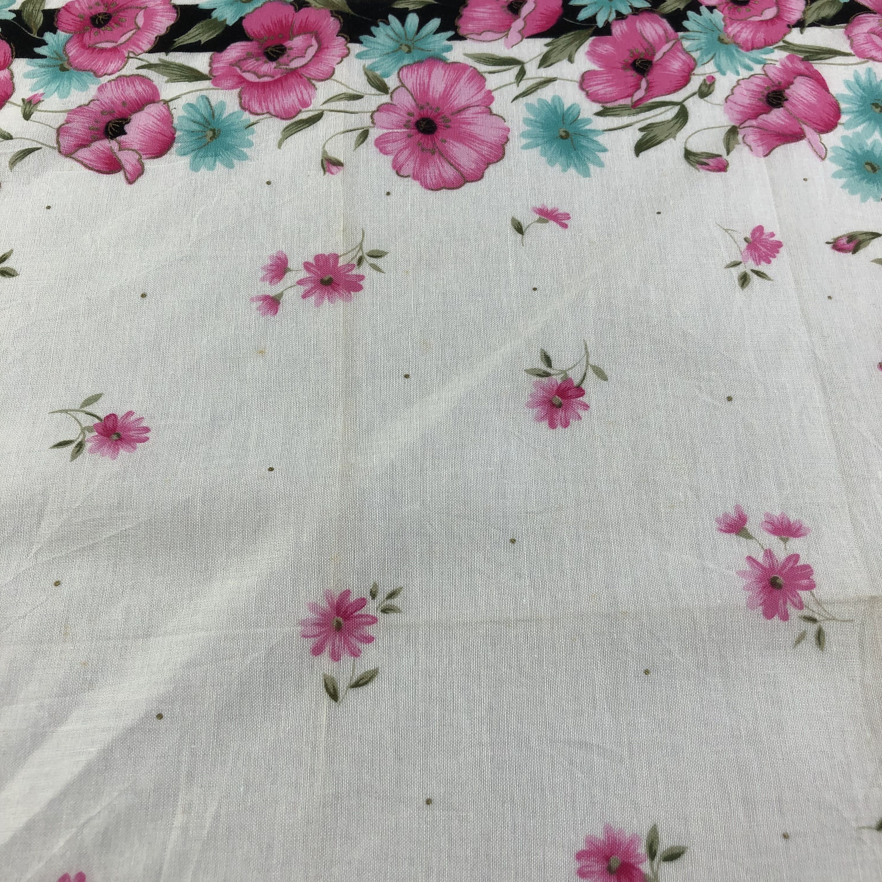 Vintage liBErty Flowers Handkerchief Neckerchief Bandana H1830 Size ONE SIZE - 7 Thumbnail
