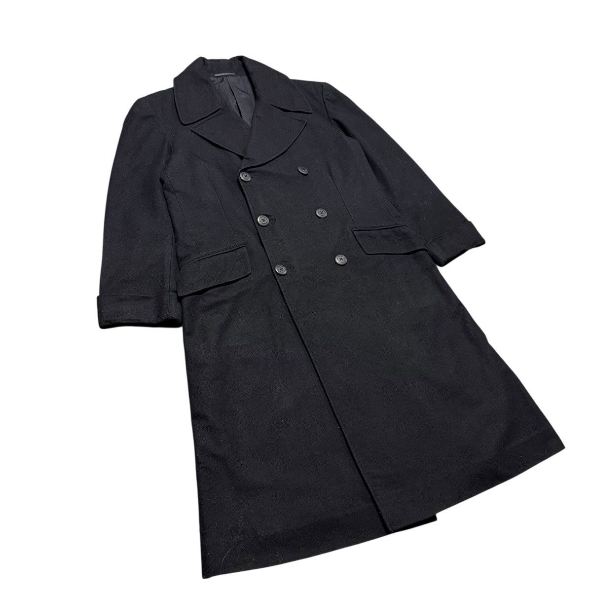 Yohji Yamamoto Yohji Yamamoto Pour Homme 80s Runway Double Breasted Coat Size US M / EU 48-50 / 2 - 3 Thumbnail