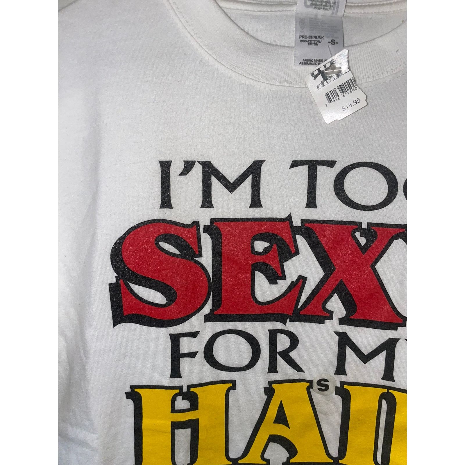 Anvil Y2K I'm Too Sexy For My Hair Bald Humor Joke Shirt 2000s S Size US S / EU 44-46 / 1 - 2 Thumbnail
