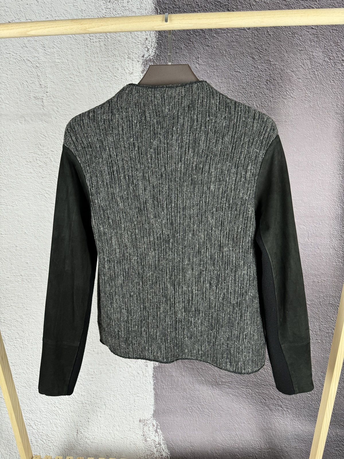 Transit × Transit Uomo Transit Par Such wool linen jacket with leather sleeve Size M / US 6-8 / IT 42-44 - 12 Thumbnail