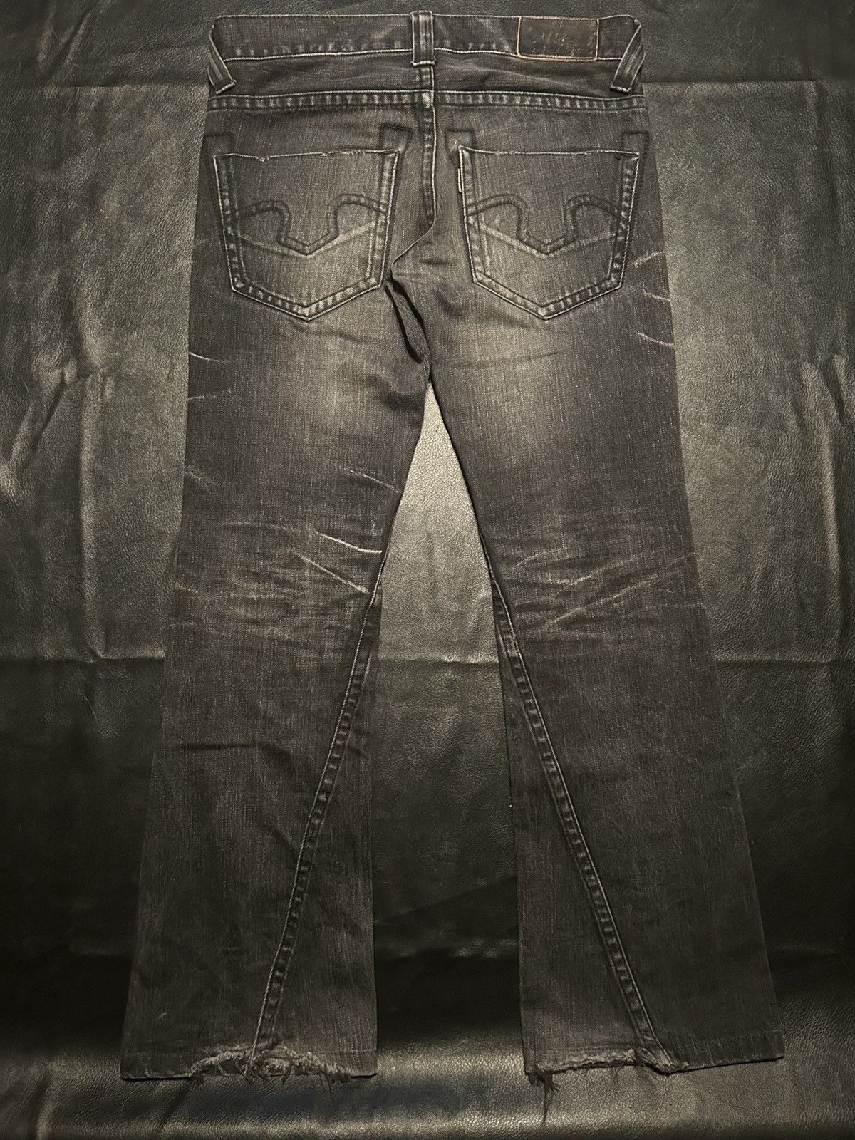 Tornado Mart Tornado Mart black spiral cut flared jeans | Grailed