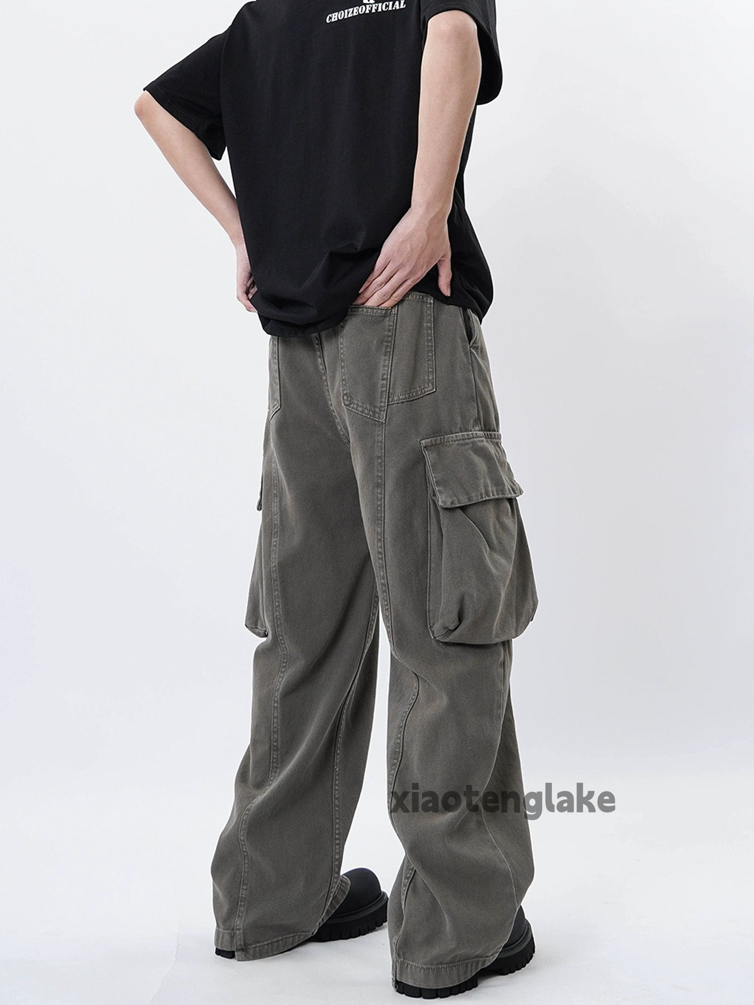 Designer × Japanese Brand × Vintage washed faded cleanfit yuppie patchwork cargo pants Size US 32 / EU 48 - 3 Thumbnail