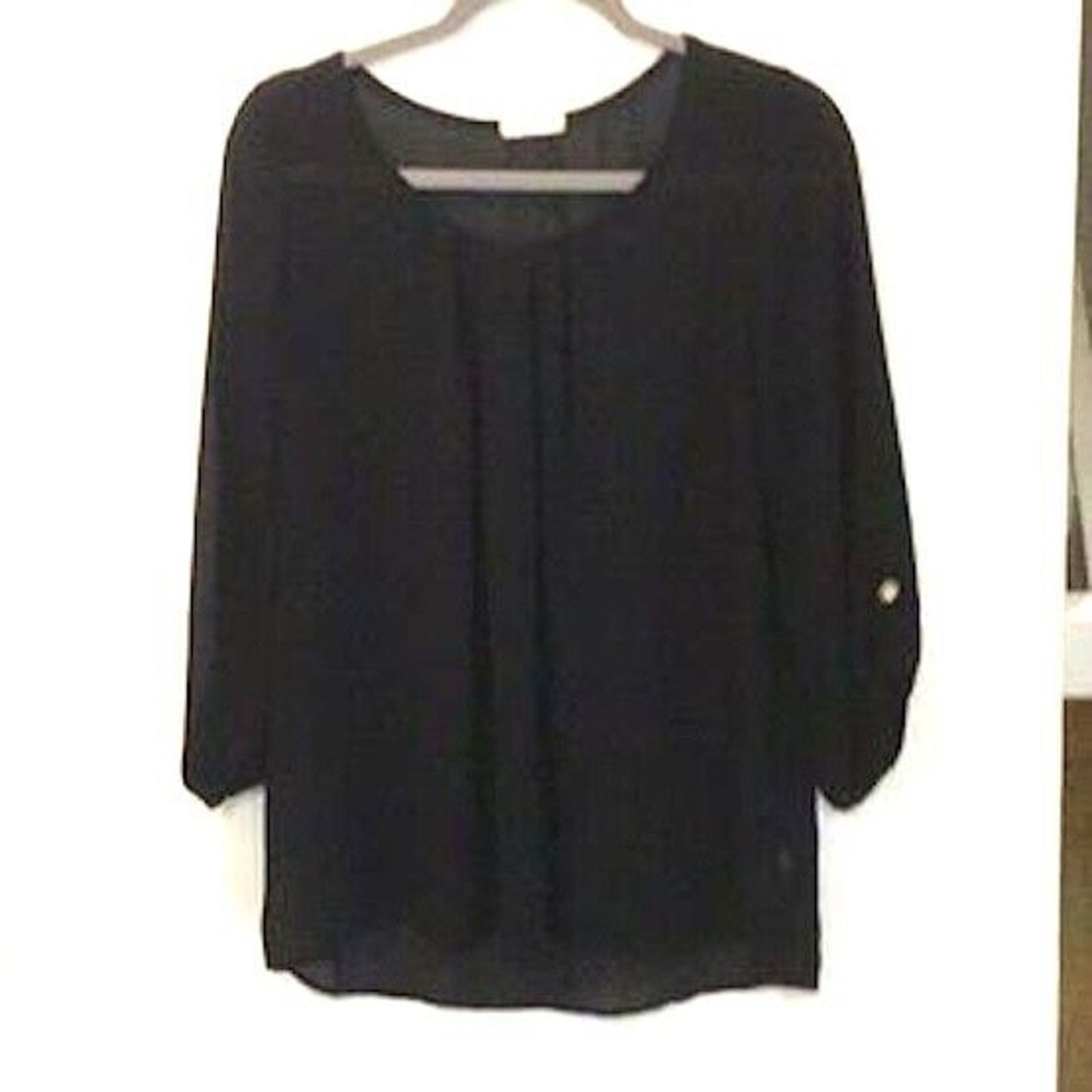 & Other Stories EVERLY SHEER Black BLOUSE SHIRT TOP Sz M Size M / US 6-8 / IT 42-44 - 6 Thumbnail