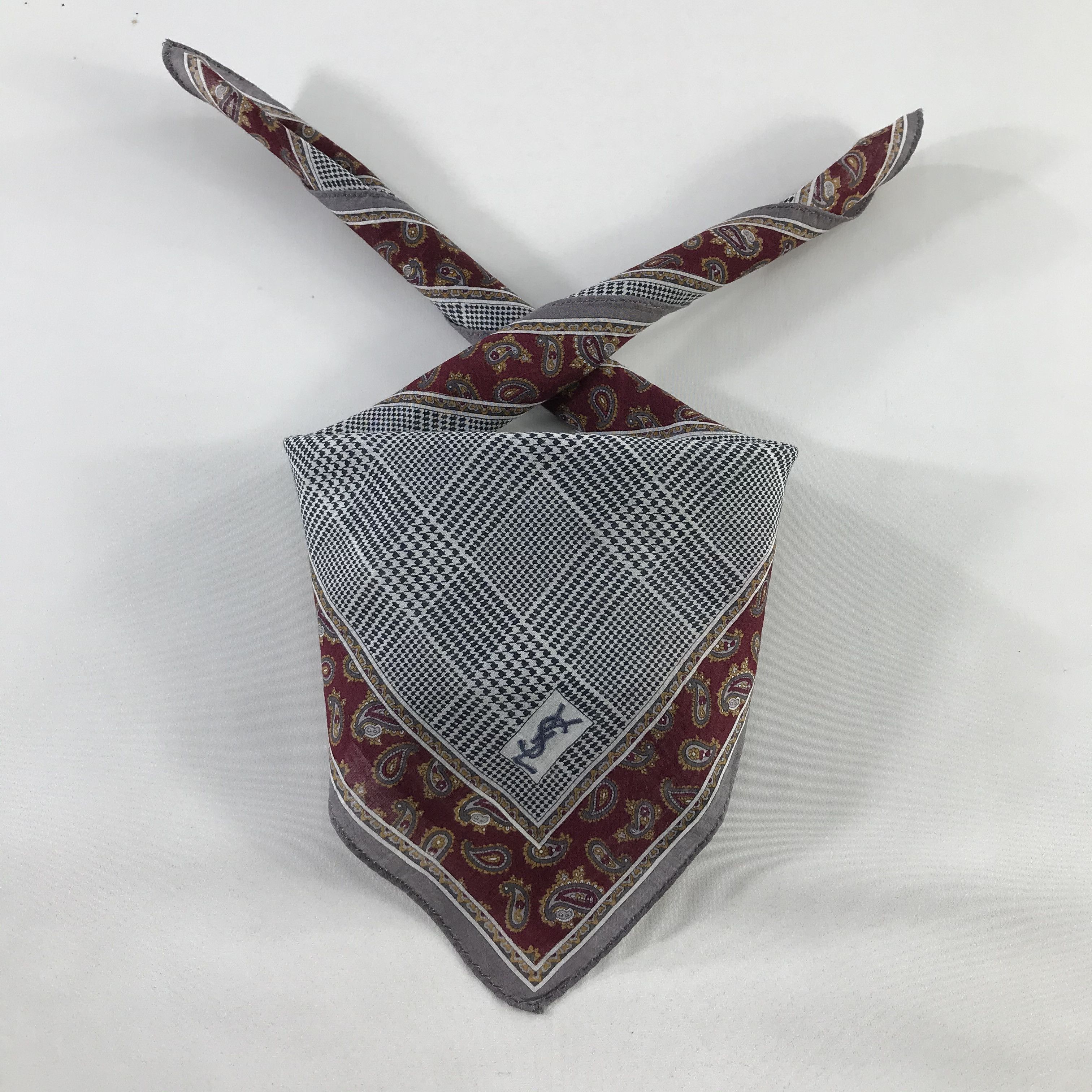 Vintage × Yves Saint Laurent Yves Saint Laurent Bandana / Handkerchief/Neckerchief -S1135 Size ONE SIZE - 2 Thumbnail