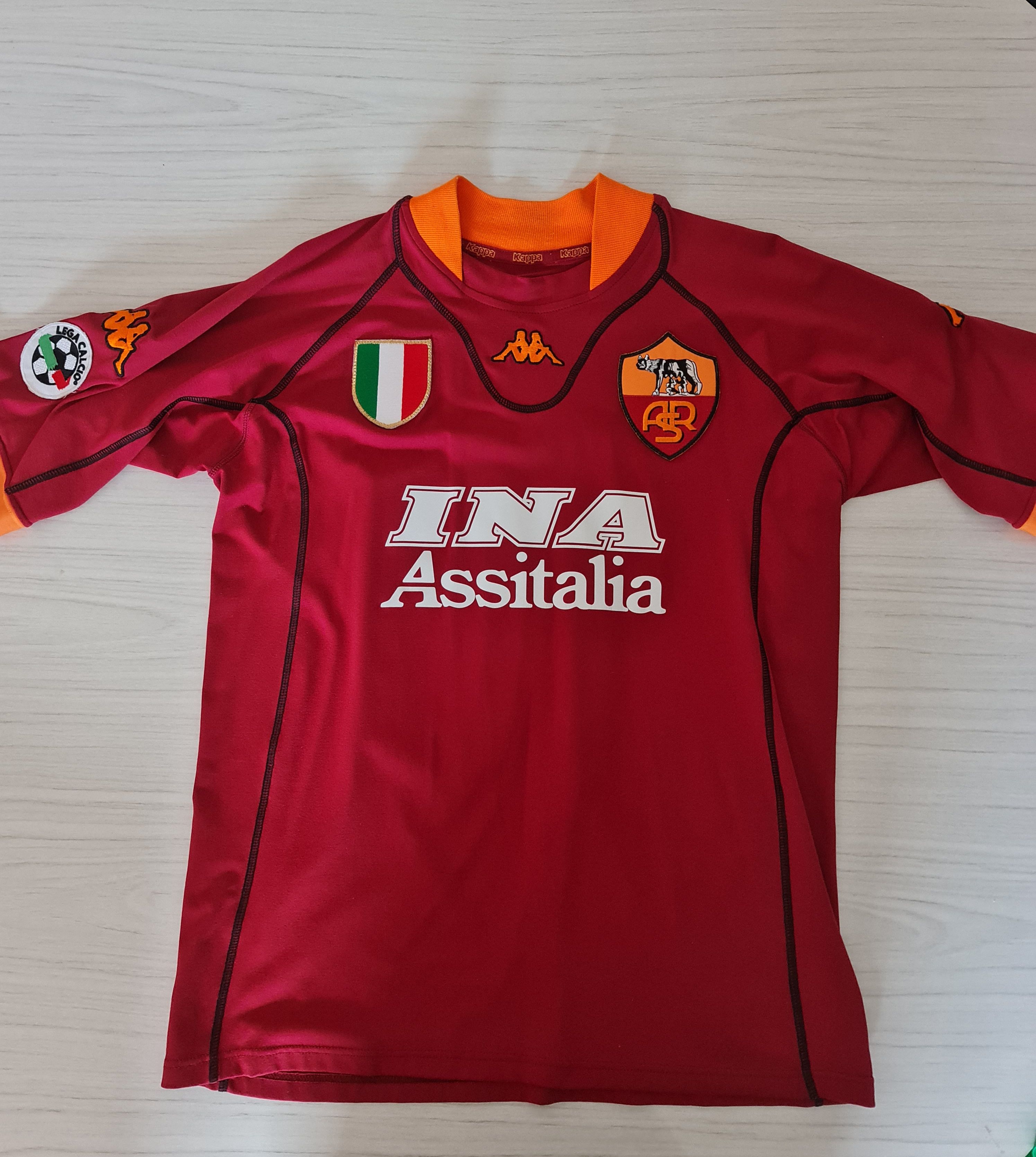 Kappa AS Roma 2001/02 Home Jersey S/S Totti 10 Kappa Kombat Large Size US L / EU 52-54 / 3 - 1 Thumbnail