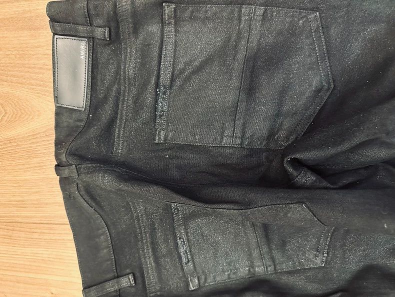 Amiri Amiri Knee-destructed waxed jeans size 31 2501-Nextarrow Size US 31 - 4 Thumbnail