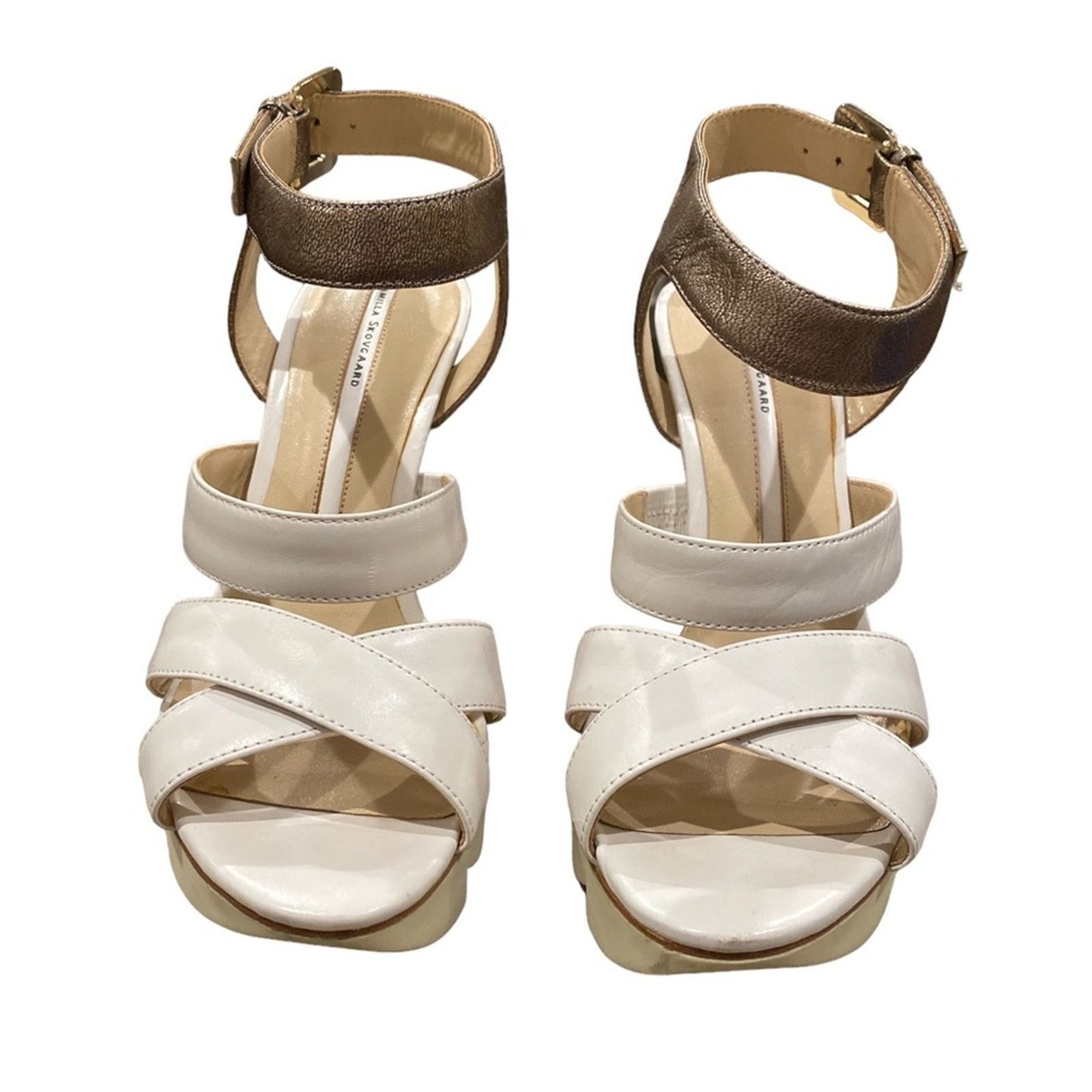 Designer Camilla Skovgaard Morlun Platform Sandals White Size US 7.5 / IT 37.5 - 5 Thumbnail
