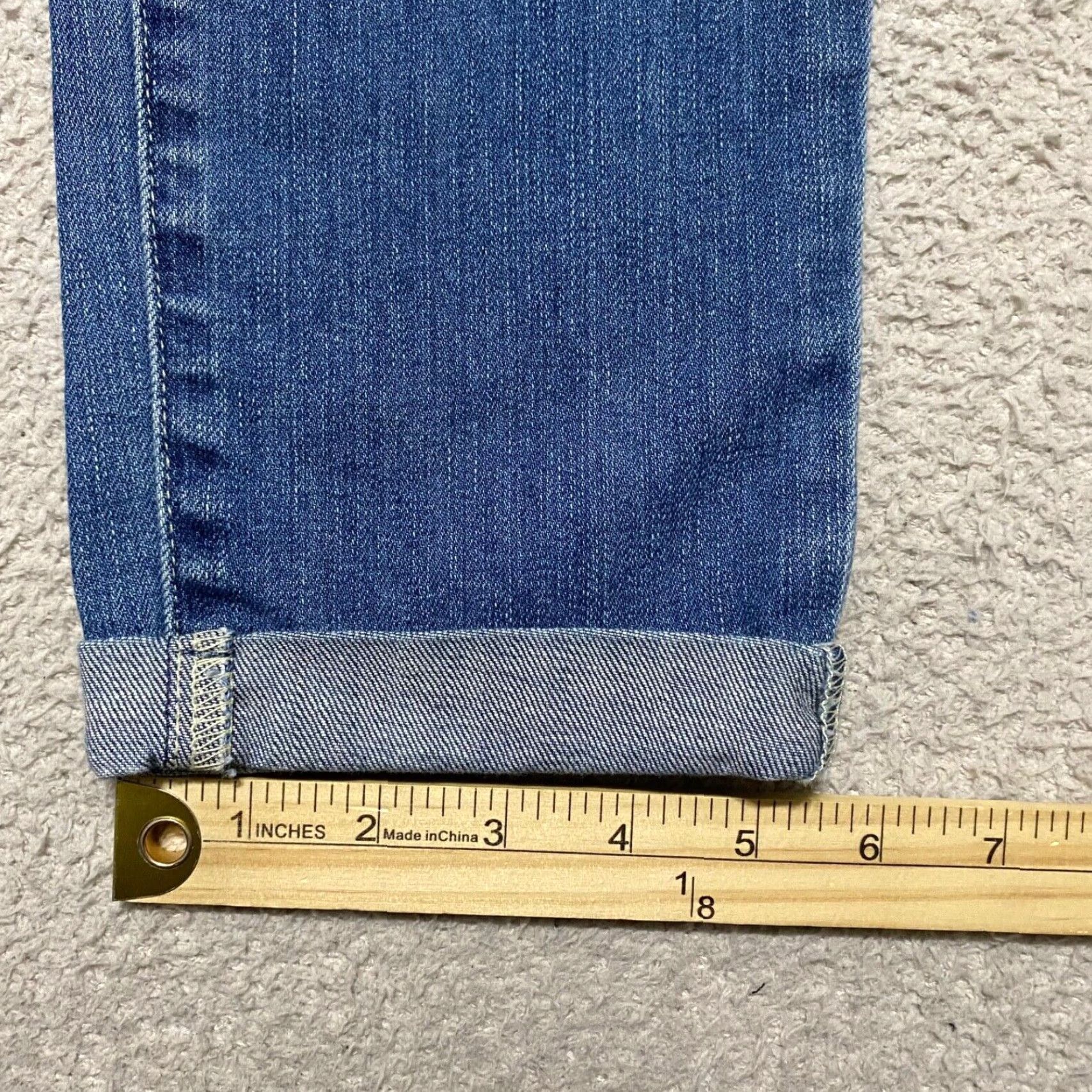 Denime AG Adriano Goldschmied Jeans Womens 28R Blue Denim Stilt Cigarette Roll Up Shirt? Size 26" / US 2 / IT 38 - 2 Thumbnail