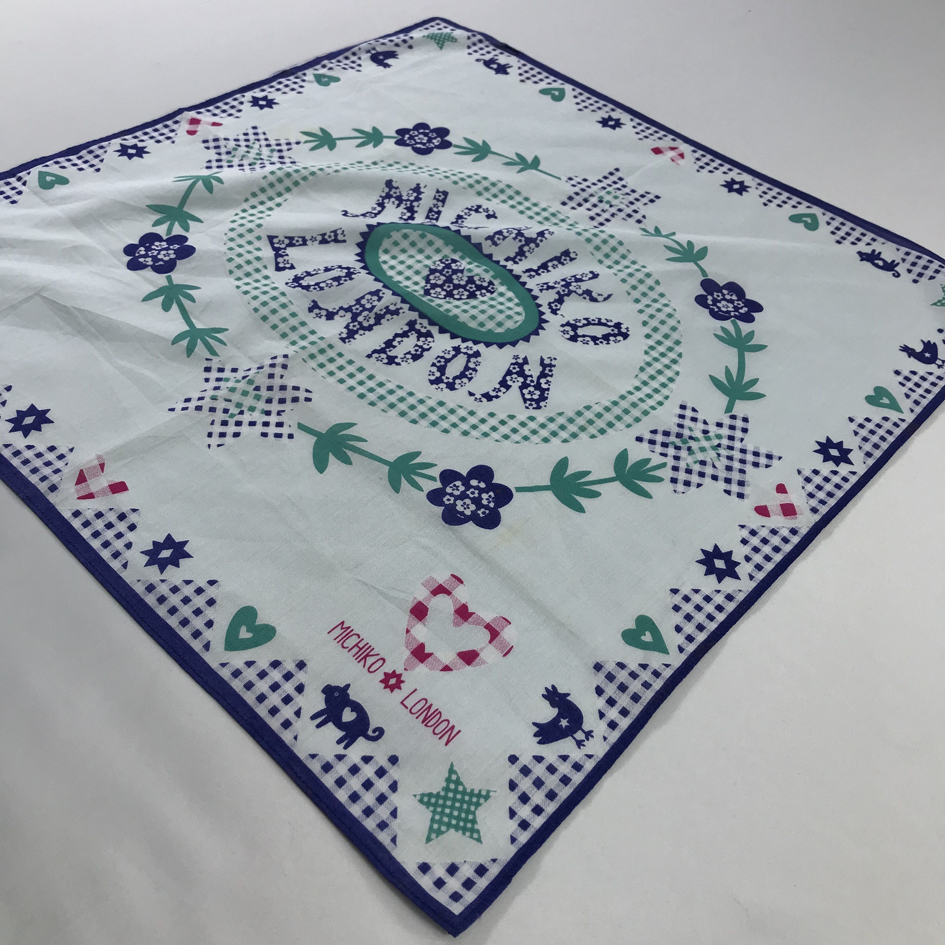 Michiko Koshino London × Vintage Michiko London Bandana / Handkerchief / Neckerchief - S768 Size ONE SIZE - 2 Thumbnail