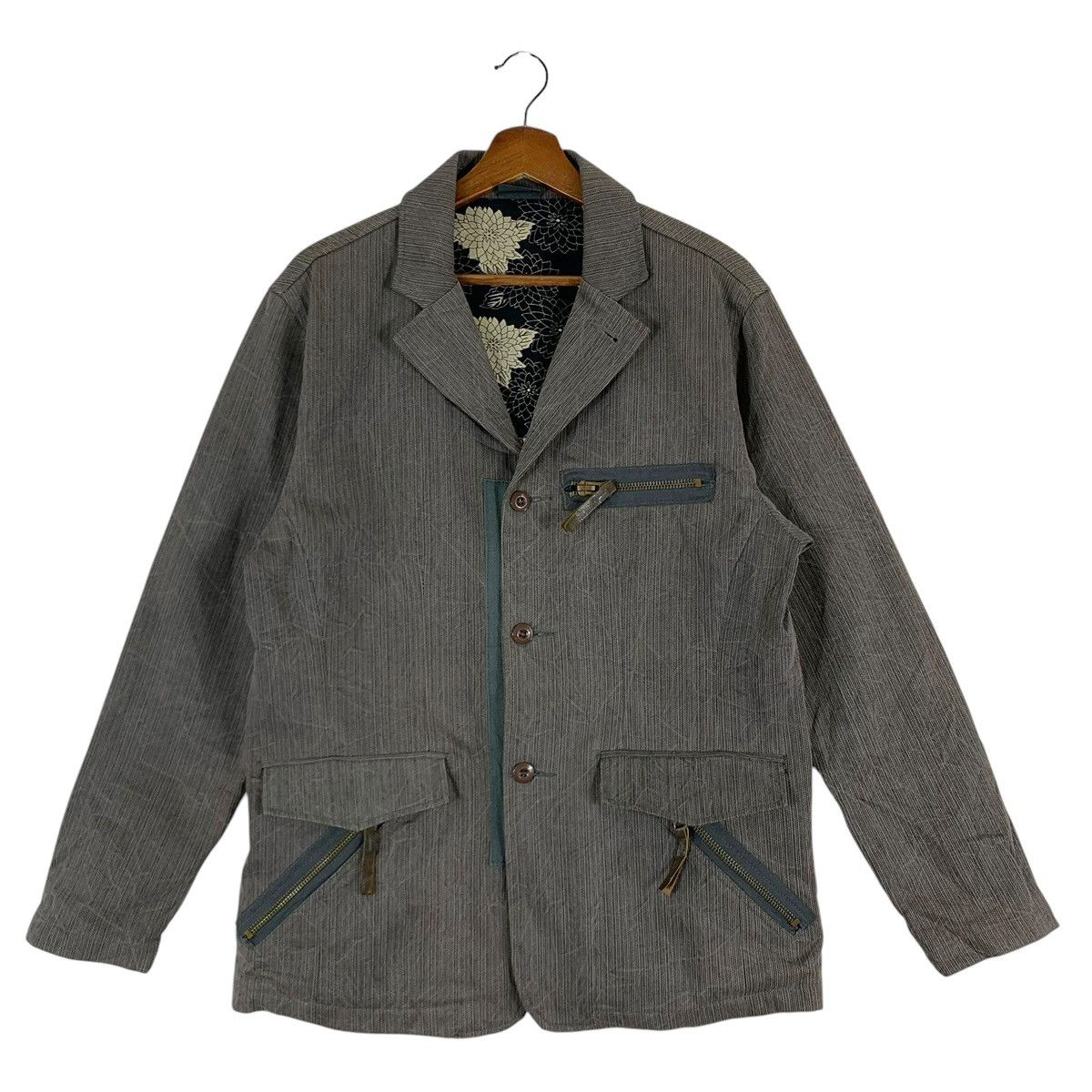 Japanese Brand × Other × Vintage VINTAGE JAPANESE BRAND MOTIF FLOWERS CHORE JACKET DENIM Size US M / EU 48-50 / 2 - 2 Thumbnail