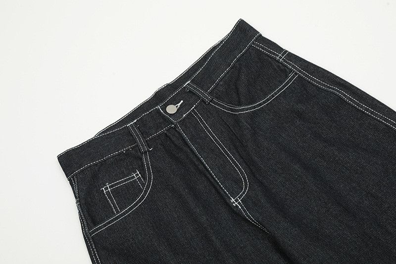 Vintage Men's Street Loose Retro Heart-Shaped Straight Leg Jeans Size US 32 / EU 48 - 3 Thumbnail