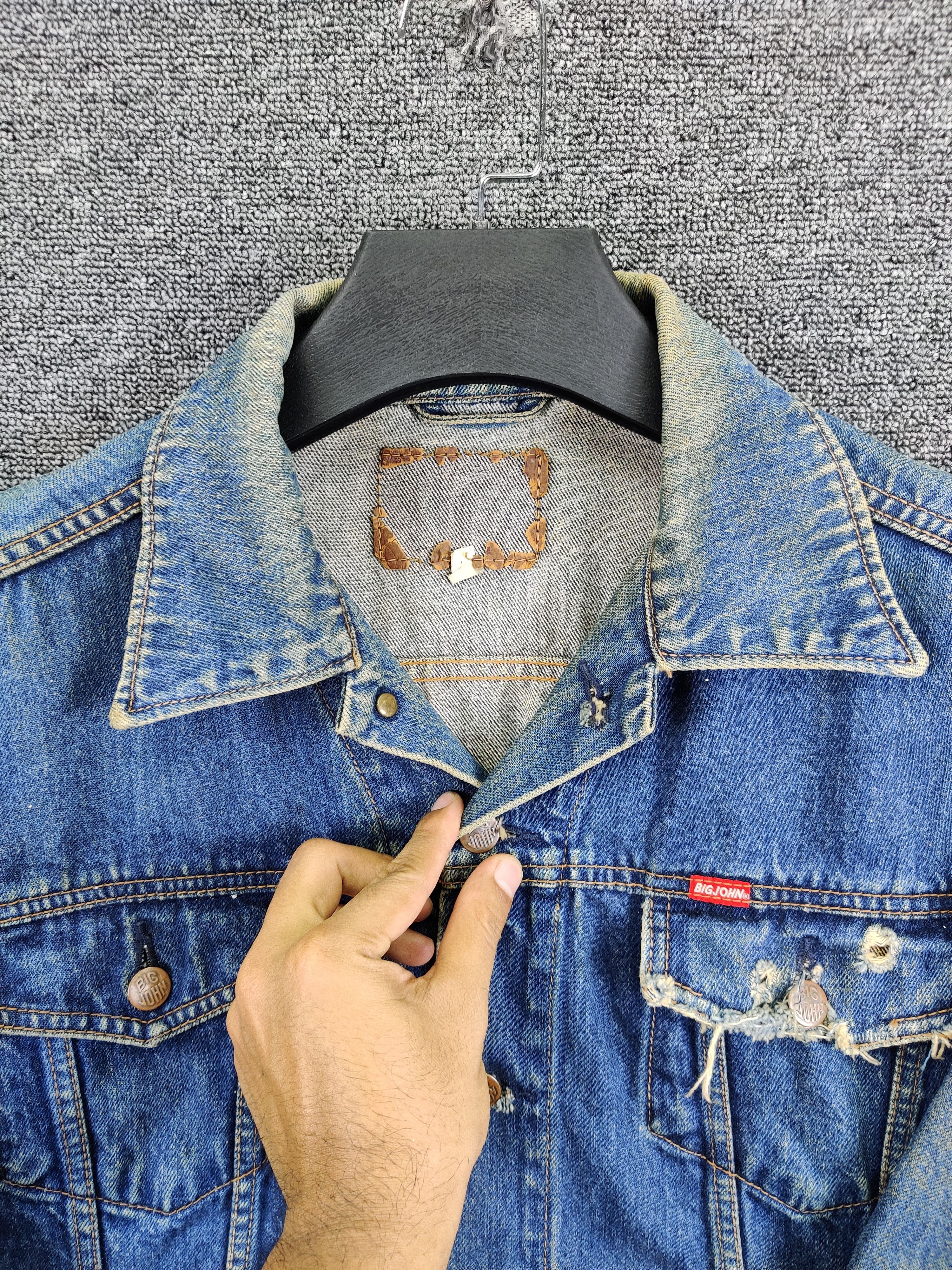 Big John Vintage 90s Big John Distressed Trucker Denim Jacket Size US M / EU 48-50 / 2 - 3 Thumbnail