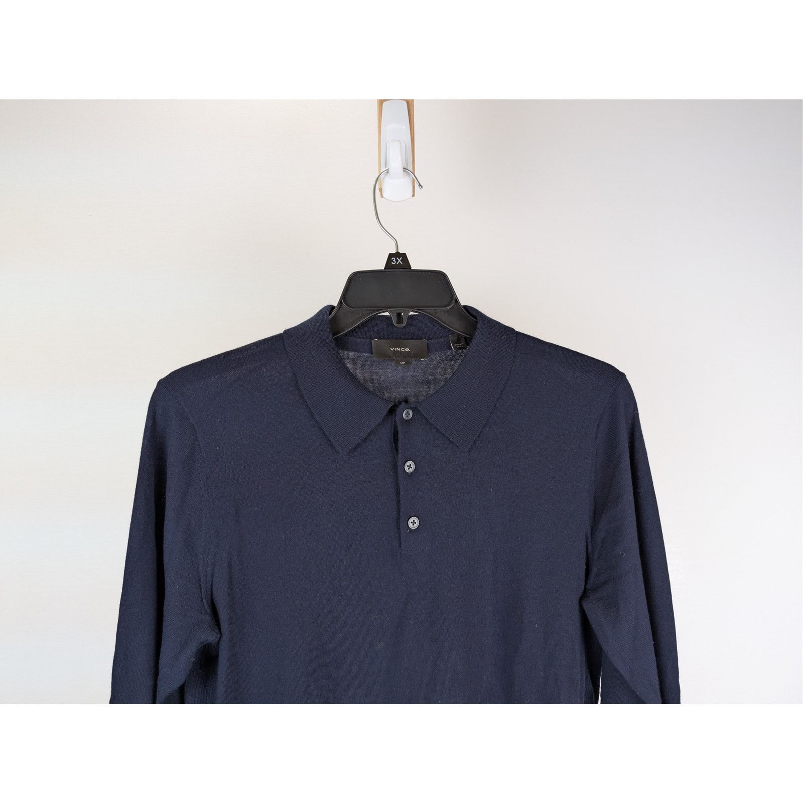 Vince o1rshd1 CC20 Long Sleeve Polo Shirt in Navy Blue Size US S / EU 44-46 / 1 - 3 Thumbnail
