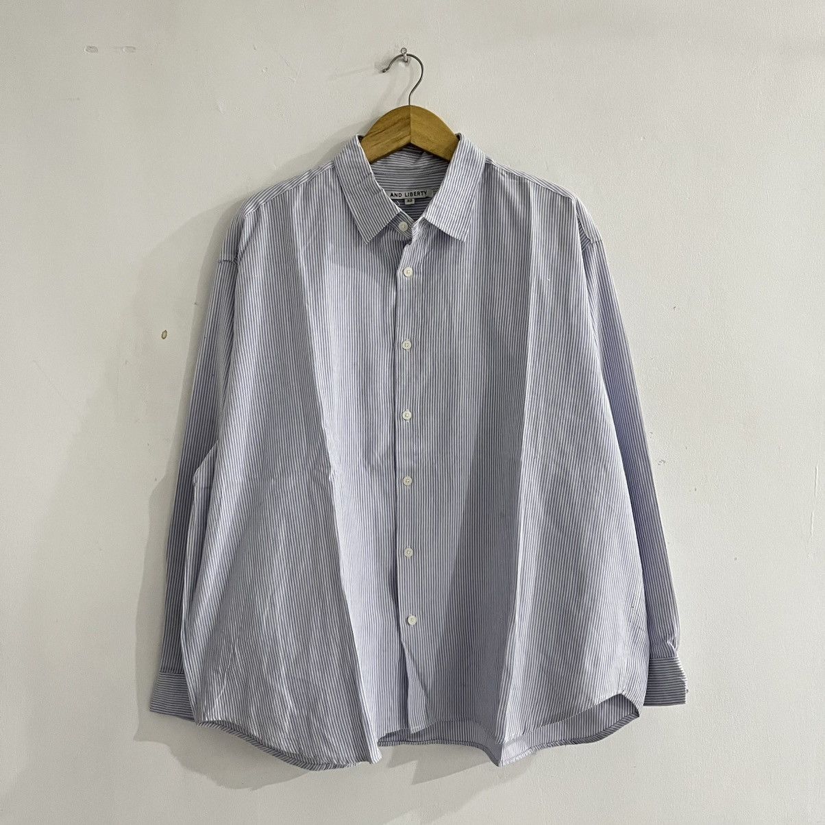 Japanese Brand And Liberty - Striped City Boy Shirt Size US XL / EU 56 / 4 - 1 Thumbnail