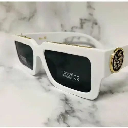 Japanese Brand (WHITE AND GOLD!) Men's SUNGLASSES DESIGNER FRAME SHADES RA Size ONE SIZE - 1 Thumbnail