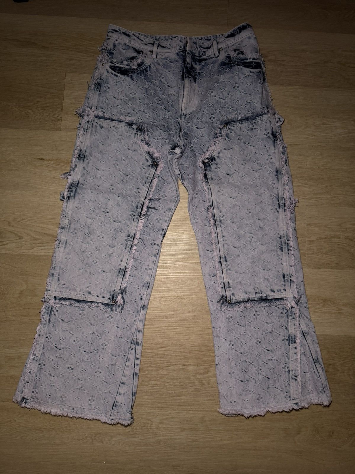 Louis Vuitton Louis Vuitton Purple & Blue Monogram Carpenter Jeans Size US 36 / EU 52 - 1 Thumbnail
