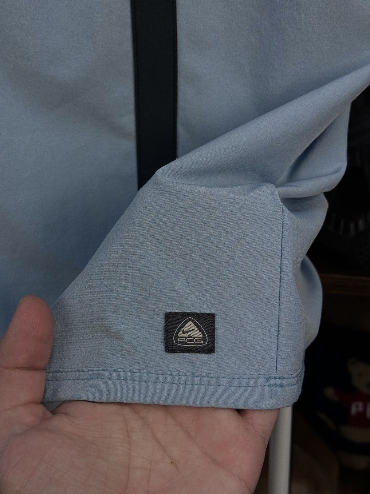 Nike ACG × Vintage NIKE ACG Dri-Fit Vintage Blue Short Sleeve Shirt Size US L / EU 52-54 / 3 - 4 Thumbnail