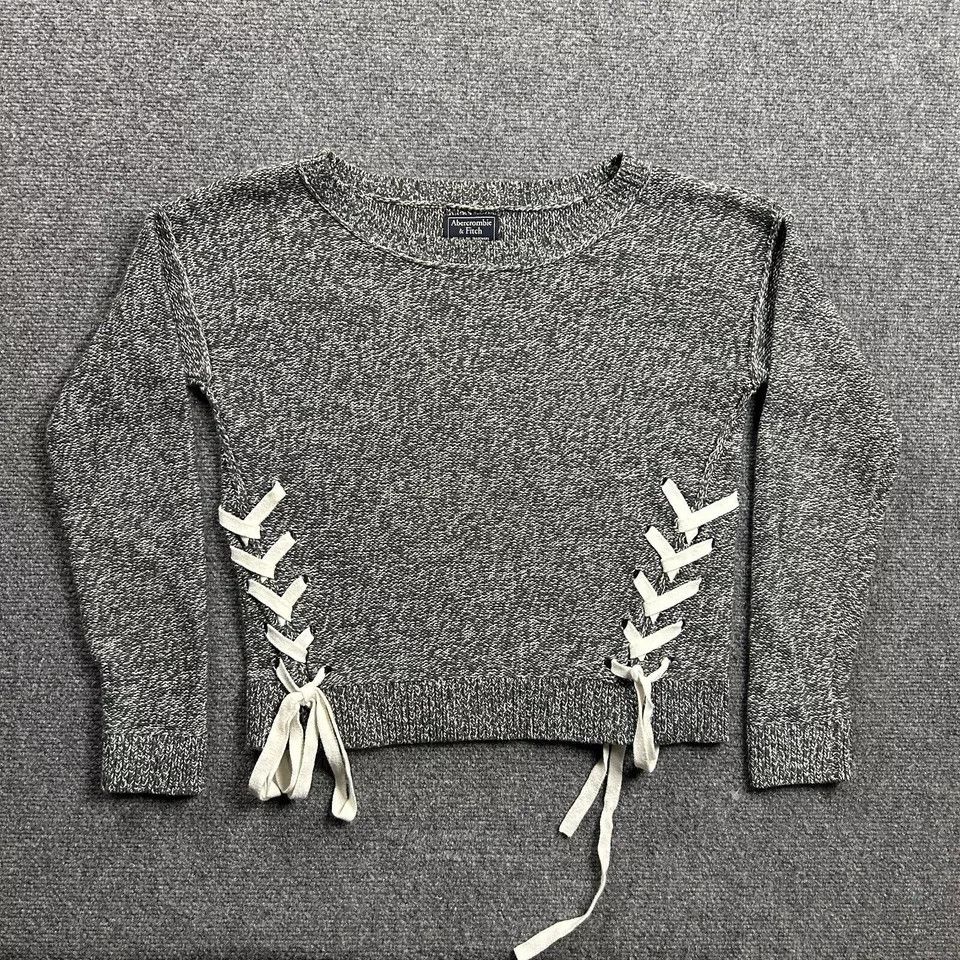 Abercrombie & Fitch Abercrombie & Fitch Sweater Womens Extra Small Gray Knit Size XS / US 0-2 / IT 36-38 - 1 Thumbnail