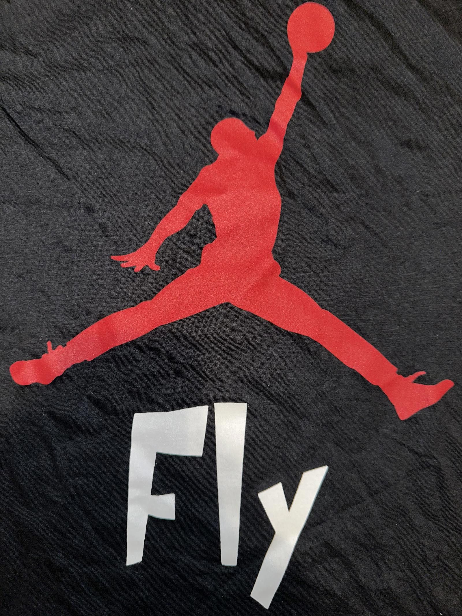 Designer Vintage Air Jordan Men's Jumpman Fly Black T-Shirt Size US M / EU 48-50 / 2 - 2 Thumbnail