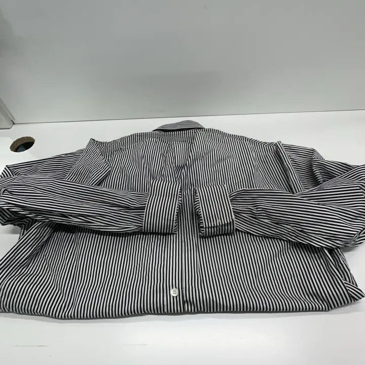 Balenciaga Balenciaga Balenciaga Striped Logo Long Sleeve Shirt -2507 Size US M / EU 48-50 / 2 - 4 Thumbnail
