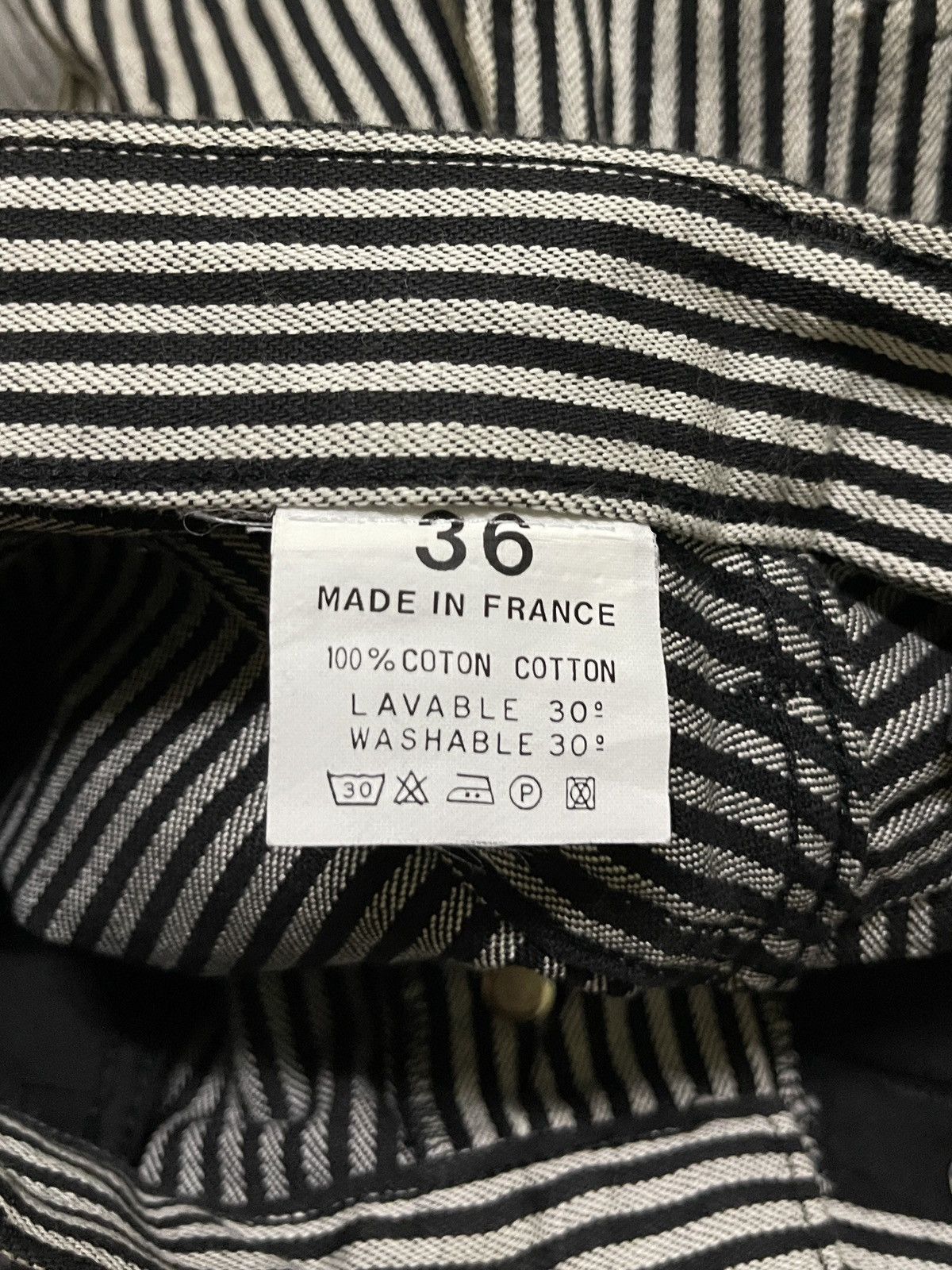Vintage × agnes b. Agnes b Striped Jeans Size 24" / US 00 / IT 34 - 17 Thumbnail