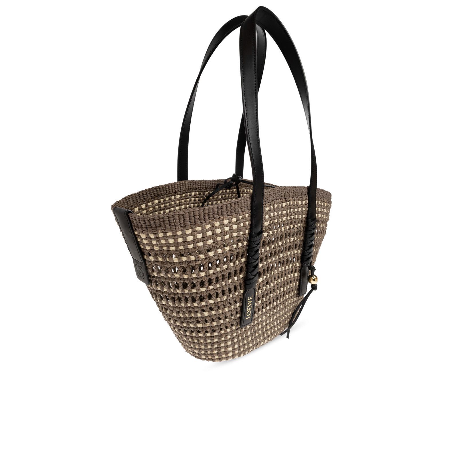 Loewe LOEWE $1950 Medium Braid Basket Khaki/Natural Tote Bag New & Size ONE SIZE - 3 Thumbnail