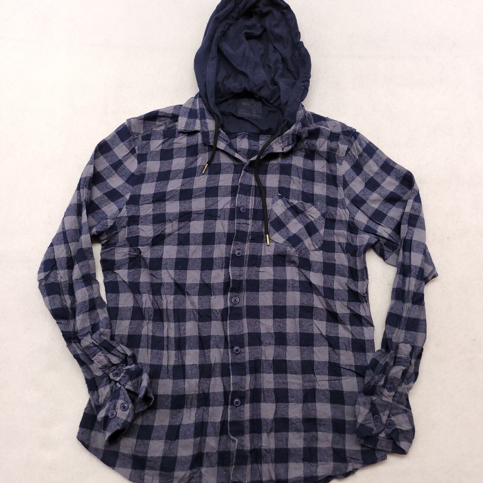 Nomad Nomad Casual Button Up Hoodie Mens Size Medium M Gray Blue Size US M / EU 48-50 / 2 - 2 Thumbnail
