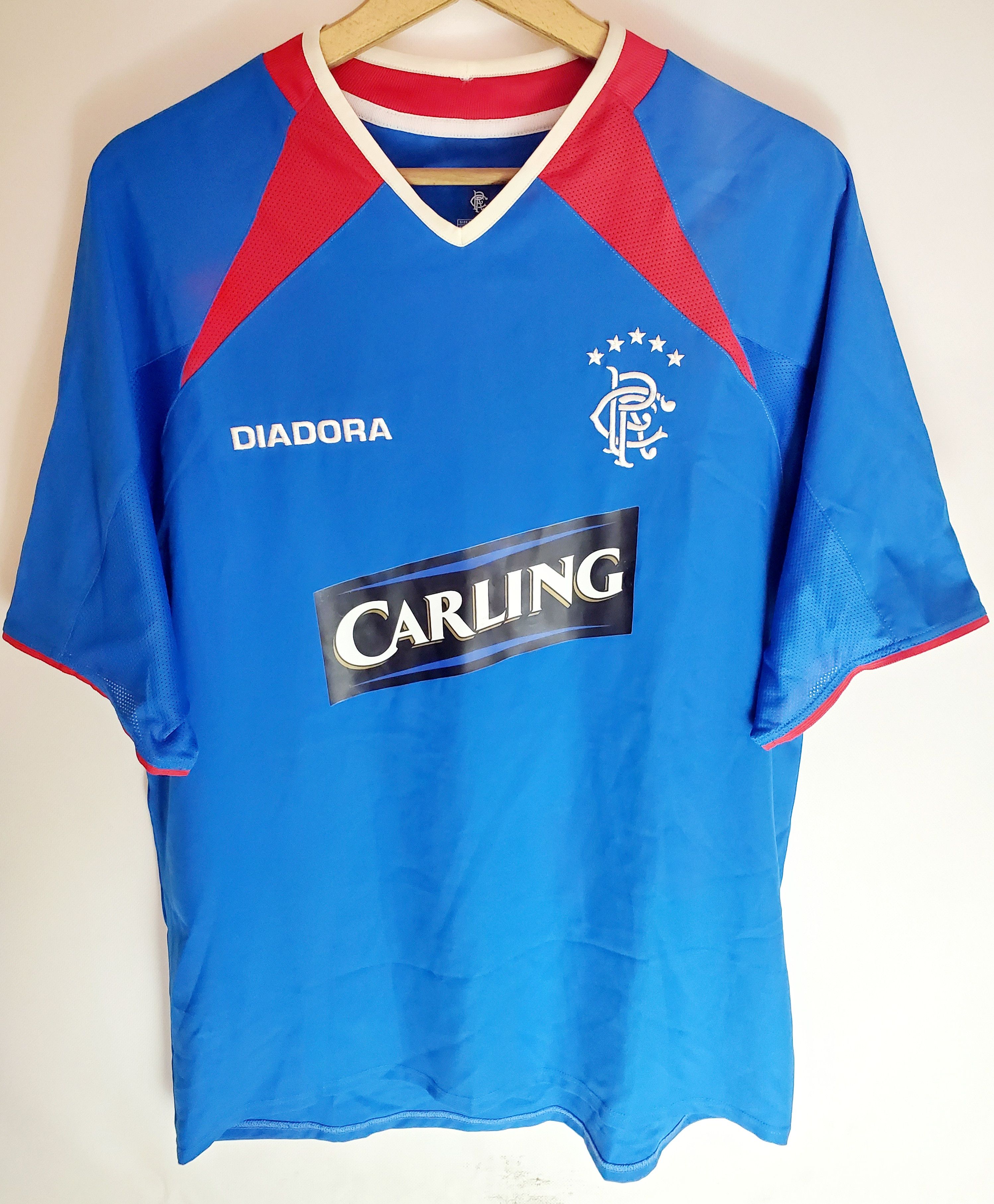 Diadora Diadora Glasgow Rangers FC 2003 2004 Home Soccer Jersey M Size US M / EU 48-50 / 2 - 1 Thumbnail