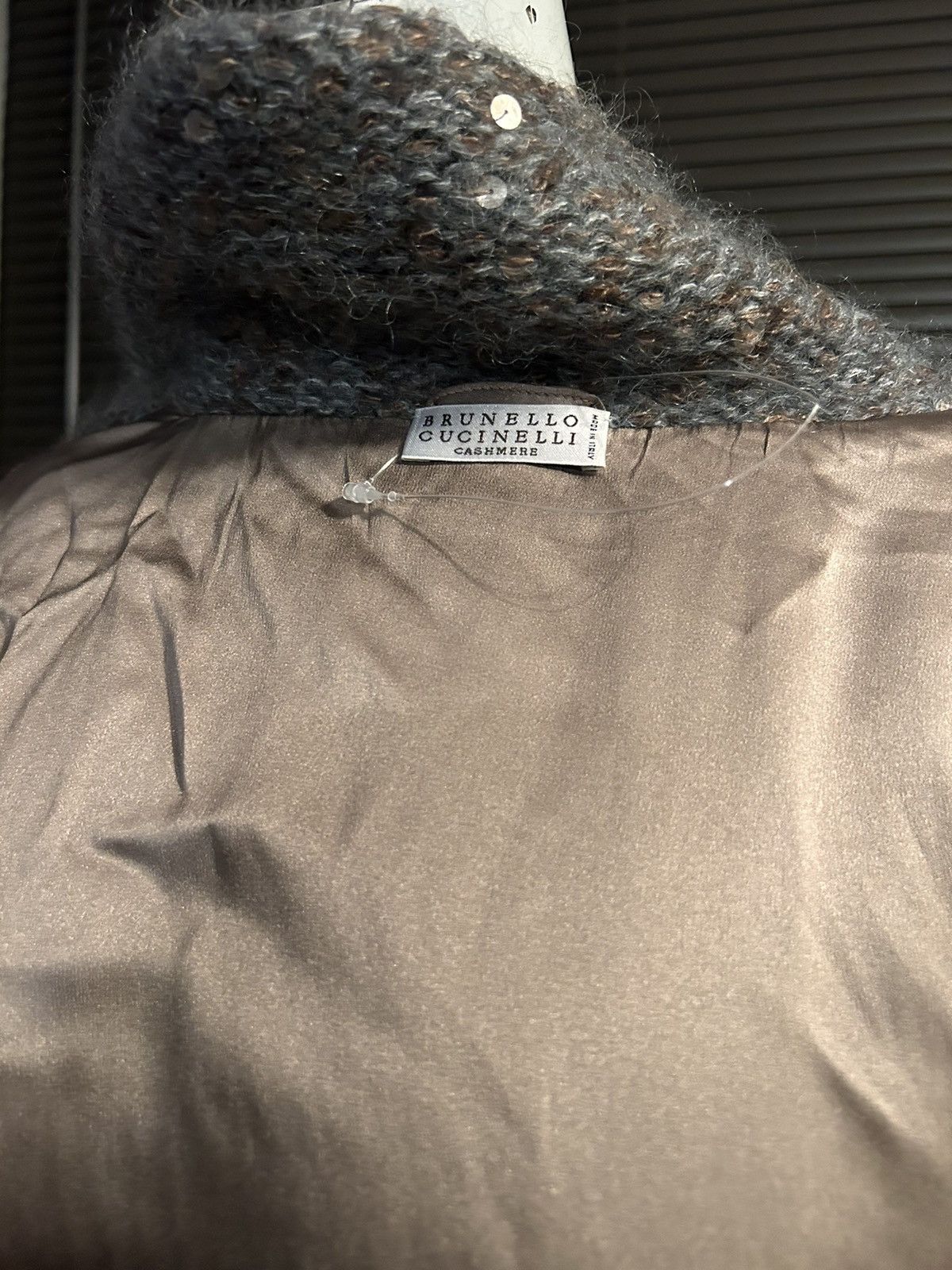 Brunello Cucinelli Brunello Cucinelli Tweed Pattern Fur Coat - Grey Coats,... Size S / US 4 / IT 40 - 11 Thumbnail