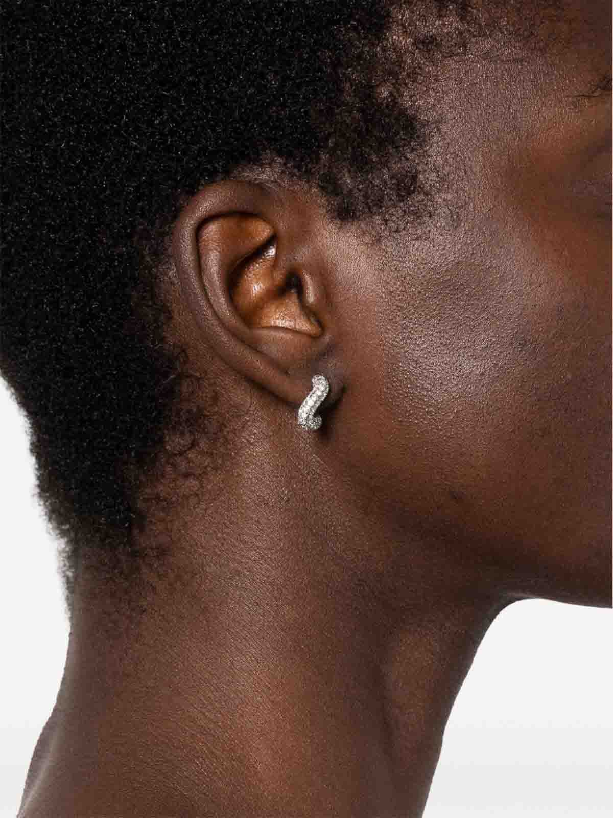 Balenciaga o1s1rm1225 Size: OS / Loop Mini Earrings in Silver Size ONE SIZE - 5 Thumbnail