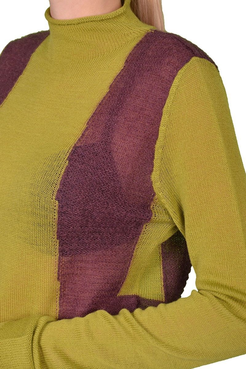 Rick Owens Last Rick Owens Green & Purple Harness Woolen Sweater Size S / US 4 / IT 40 - 2 Thumbnail