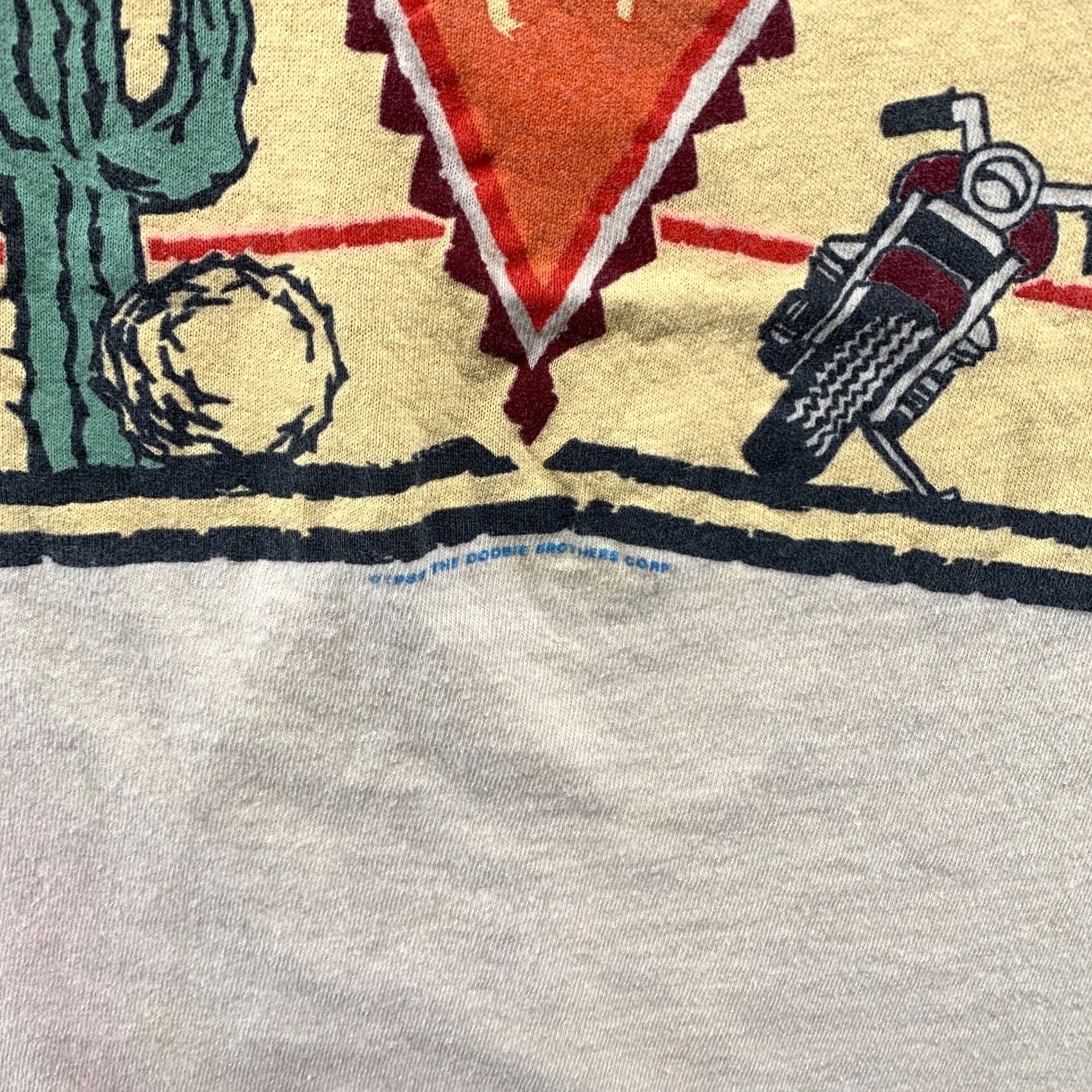 Vintage Vintage 80s Doobie Brothers Band Tee Shirt Mens L Fits Small Beige Eagle 18.5x22.5 Size US S / EU 44-46 / 1 - 7 Thumbnail