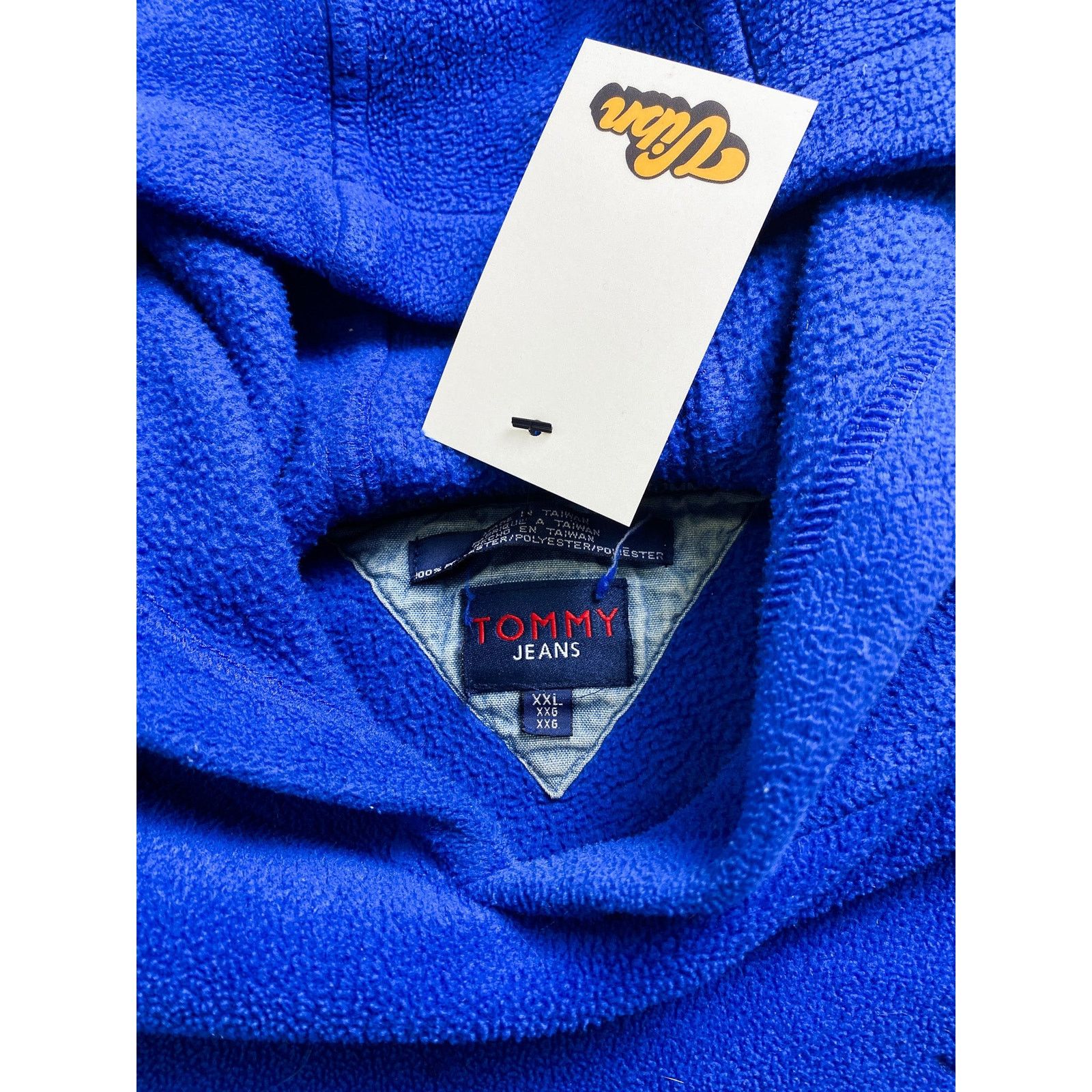 Tommy Hilfiger Vintage 90s Tommy Hilfiger Blue Fleece oodie - Men's 2XL Size US XXL / EU 58 / 5 - 3 Thumbnail