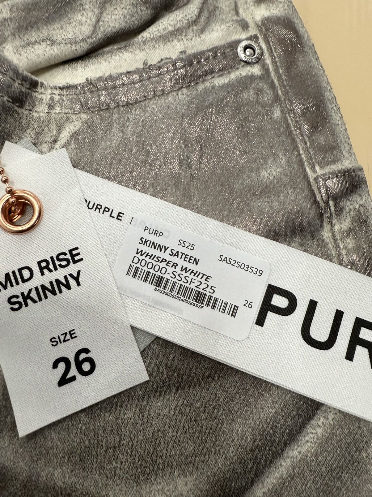 Other Purple Brand Skinny Sateen Jeans Size 26" / US 2 / IT 38 - 2 Thumbnail