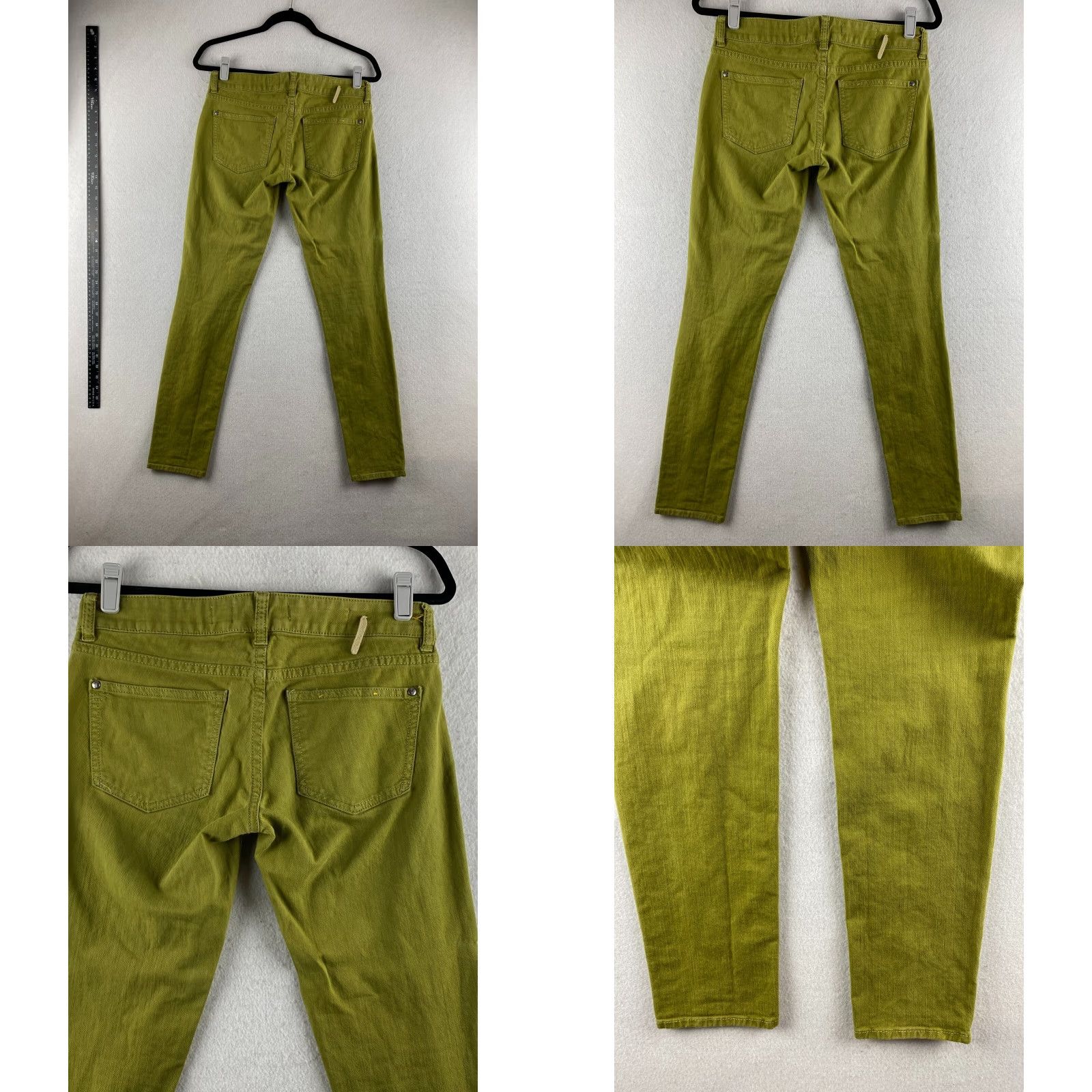 Vintage Pilcro and the Letterpress Jeans Womens 26 Green Stet Fit Skinny Stretch Denim Jeans Size 26" / US 2 / IT 38 - 10 Thumbnail