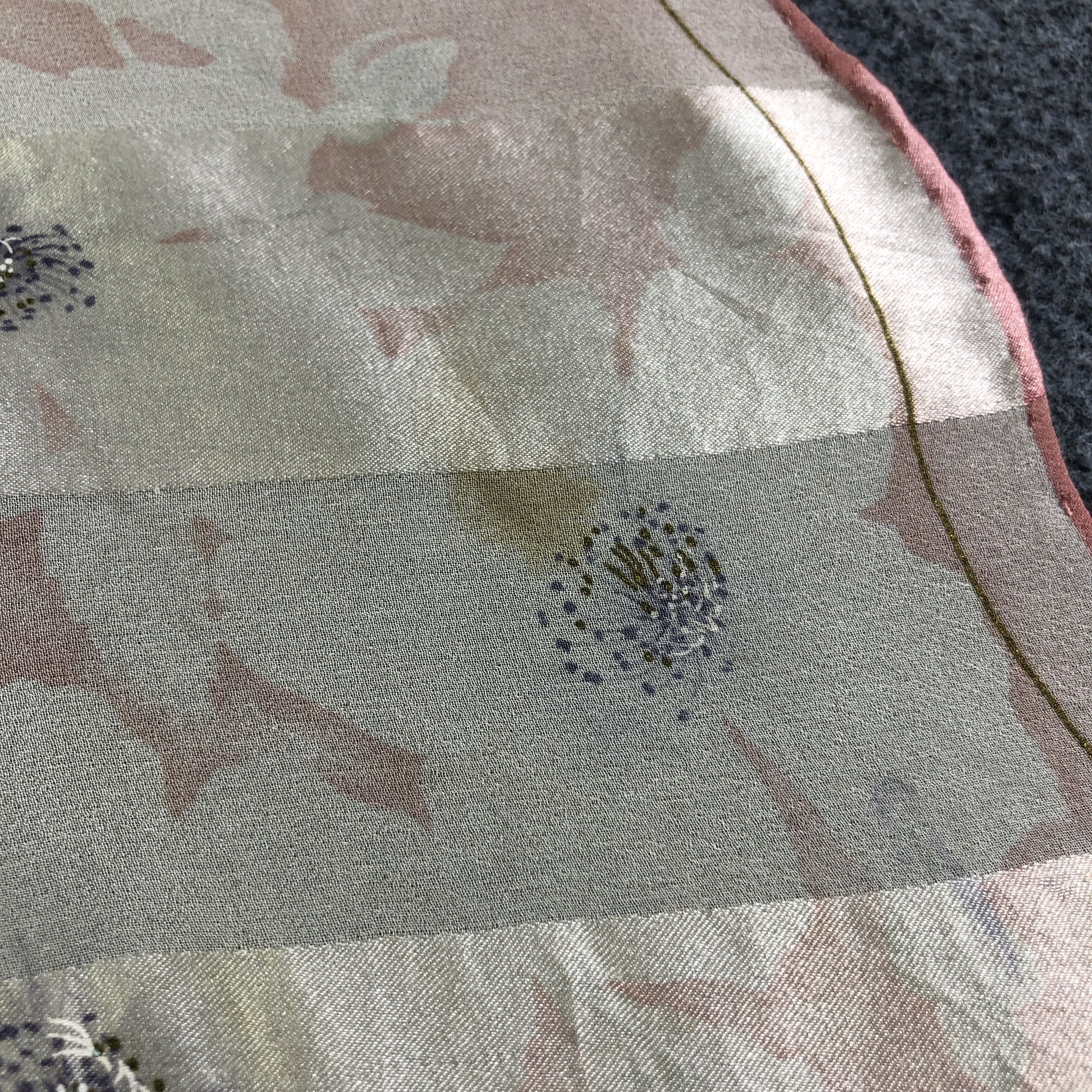 Japanese Brand Jun Ashida Floral Hand Rolled Silk Scarf M1004 Size ONE SIZE - 12 Thumbnail