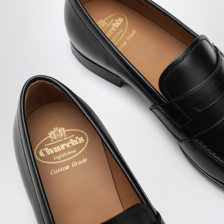 Church's o1d2blof0226 Leather Loafers in Black Size US 11.5 / EU 44-45 - 5 Thumbnail