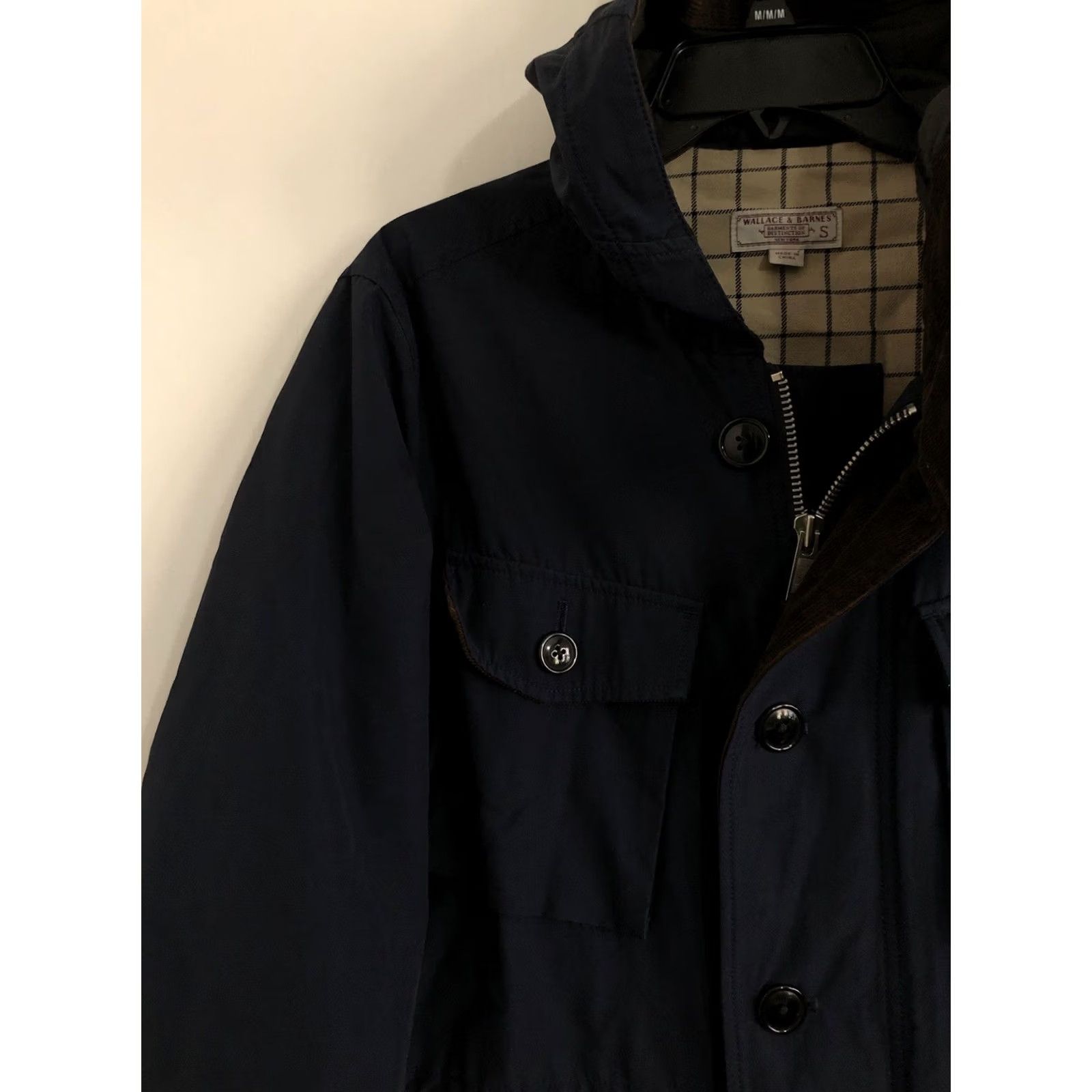 J.Crew Wallace & Barnes Jacket Mens Small Navy Parka Hooded Insulated Zip Button Coat Casual Travel Size US S / EU 44-46 / 1 - 4 Thumbnail