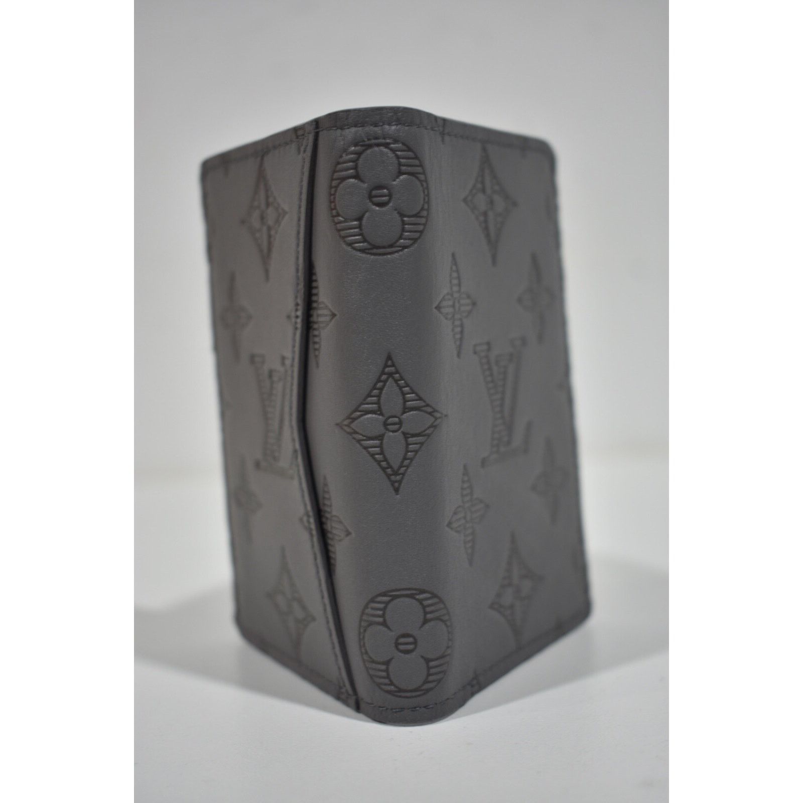 Louis Vuitton Louis Vuitton Grey Leather Logo Pocket Organizer Card Wallet Size ONE SIZE - 4 Thumbnail