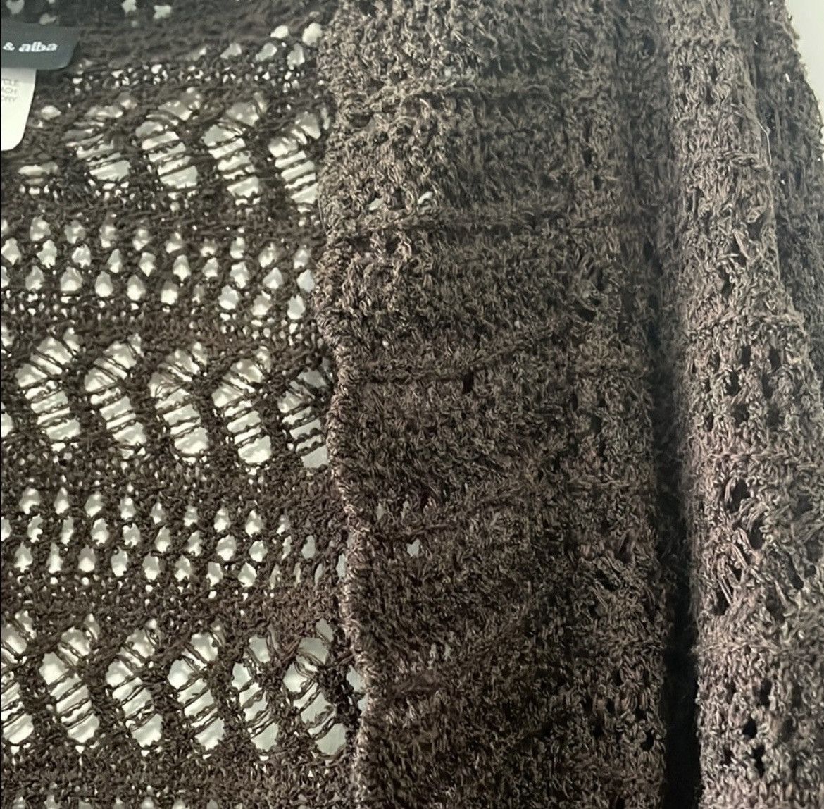 Other Armand & Alba Brown Open Weave Cardigan Size M / US 6-8 / IT 42-44 - 5 Thumbnail