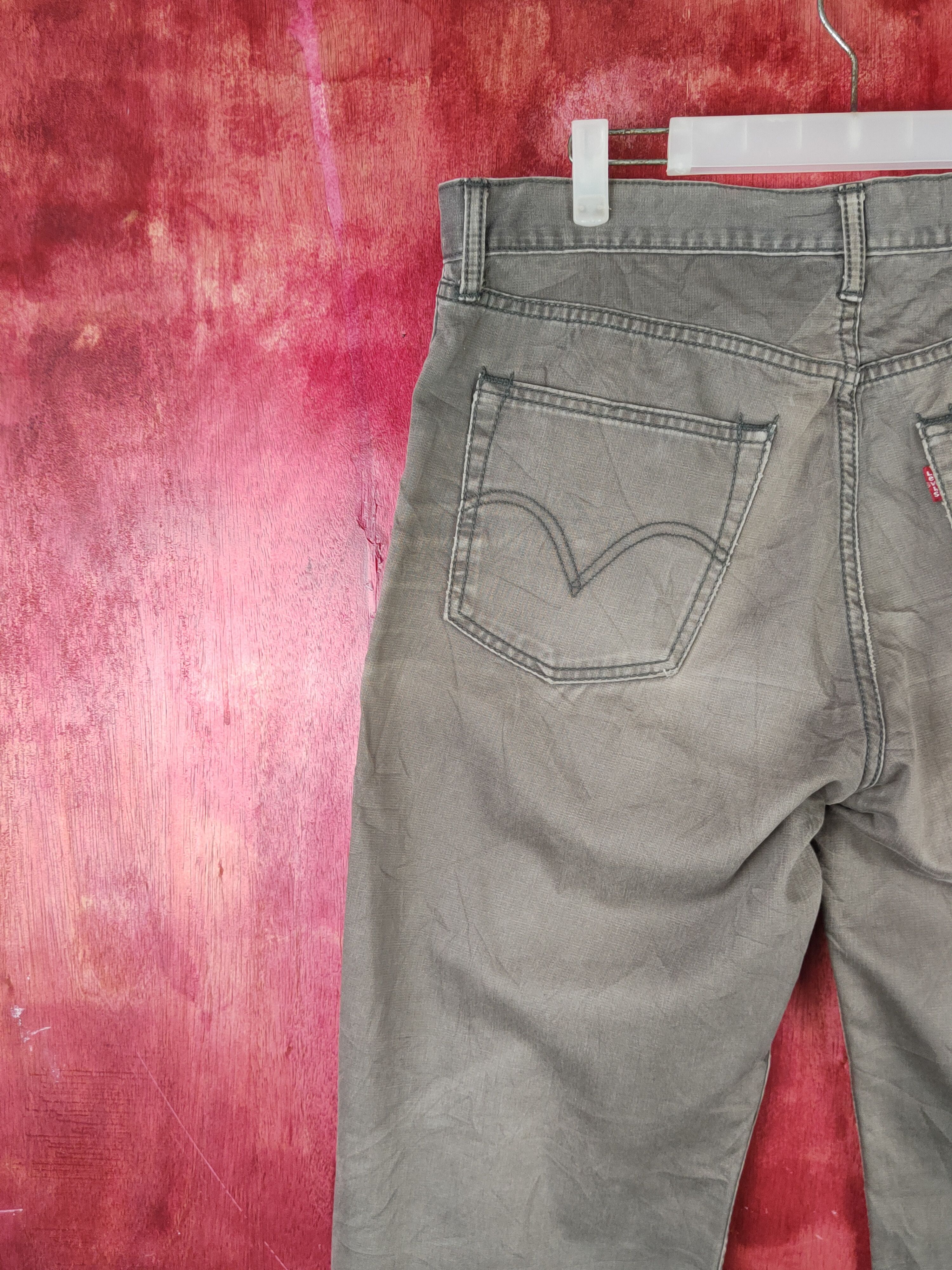 Japanese Brand 702 Levi's Olive Faded vintage ripped cargo Pants #S1433 Size US 36 / EU 52 - 8 Thumbnail
