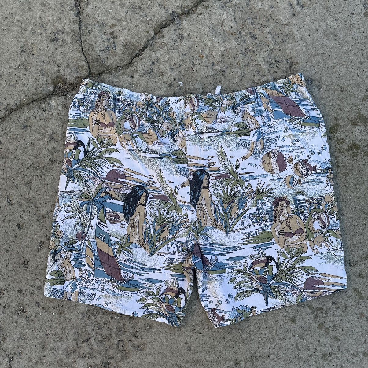Designer × Vintage Vintage Crazy Short Swim Wear Y2K 90s Style USA Size US 37 - 2 Thumbnail