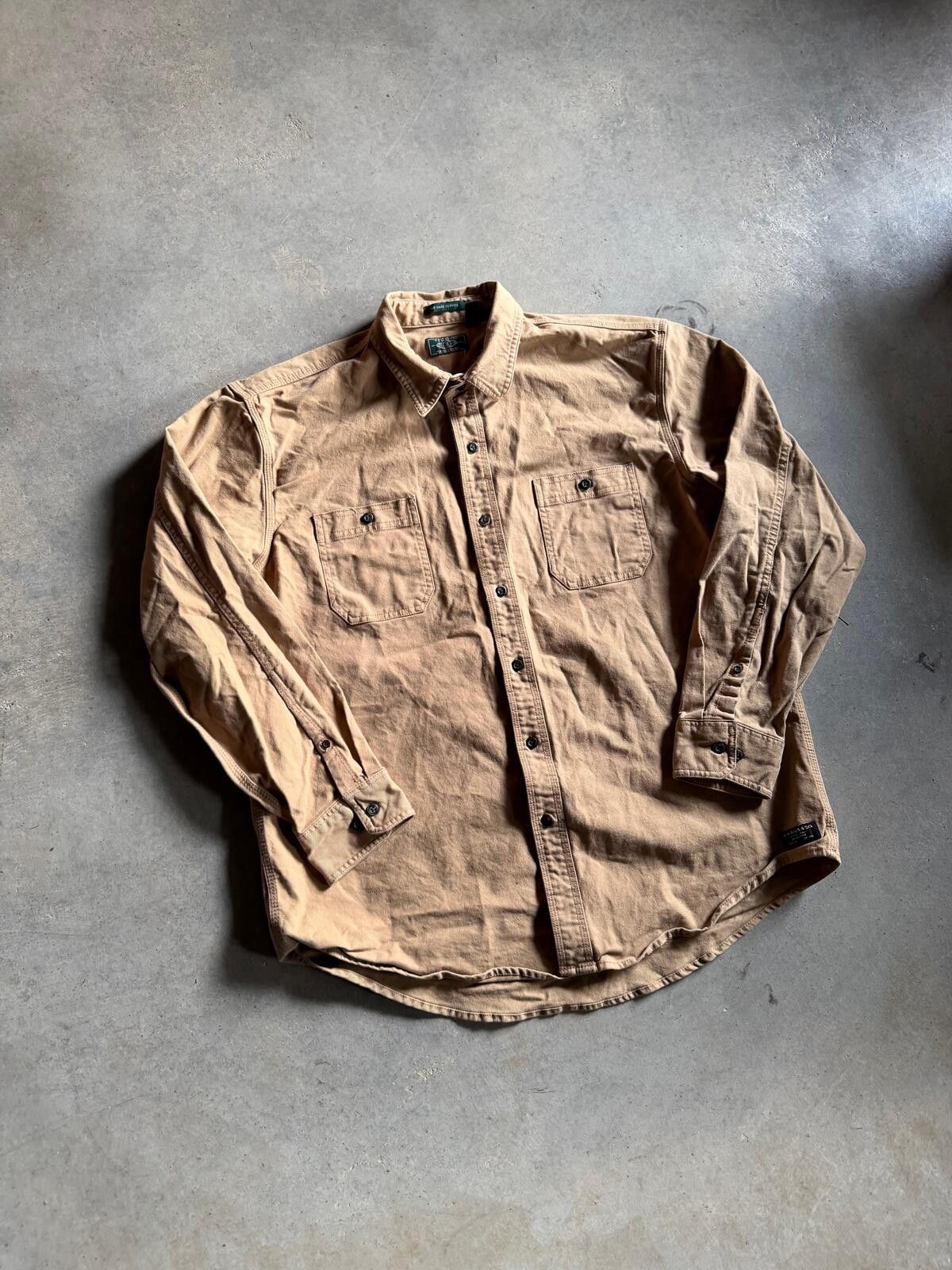 G.H. Bass & Co. G H Bass Khaki Button Up Shirt Sz XL Size US XL / EU 56 / 4 - 2 Thumbnail