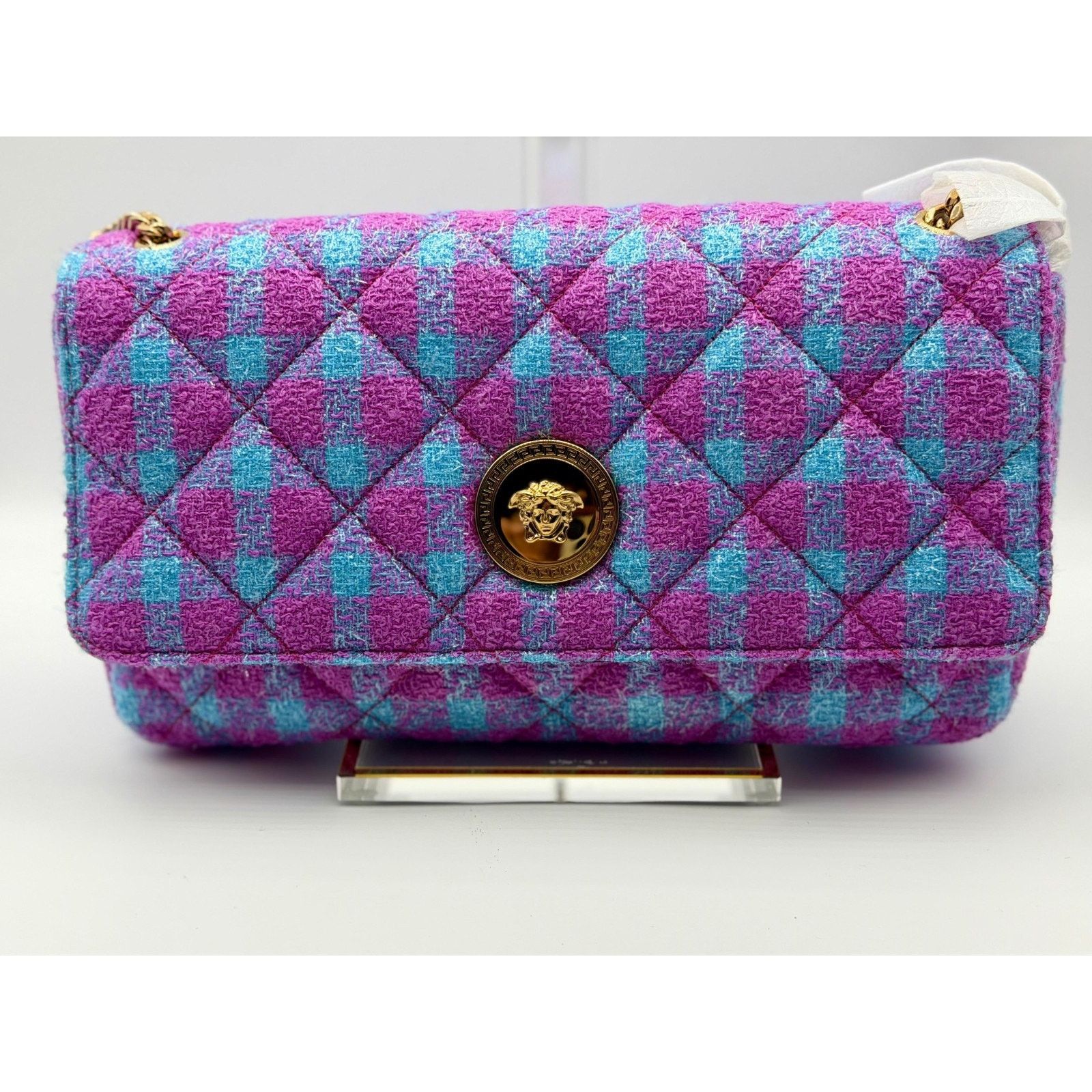 Versace VERSACE Women Wool Jacquard Gold Medusa Quilted Shoulder Bag Size ONE SIZE - 3 Thumbnail